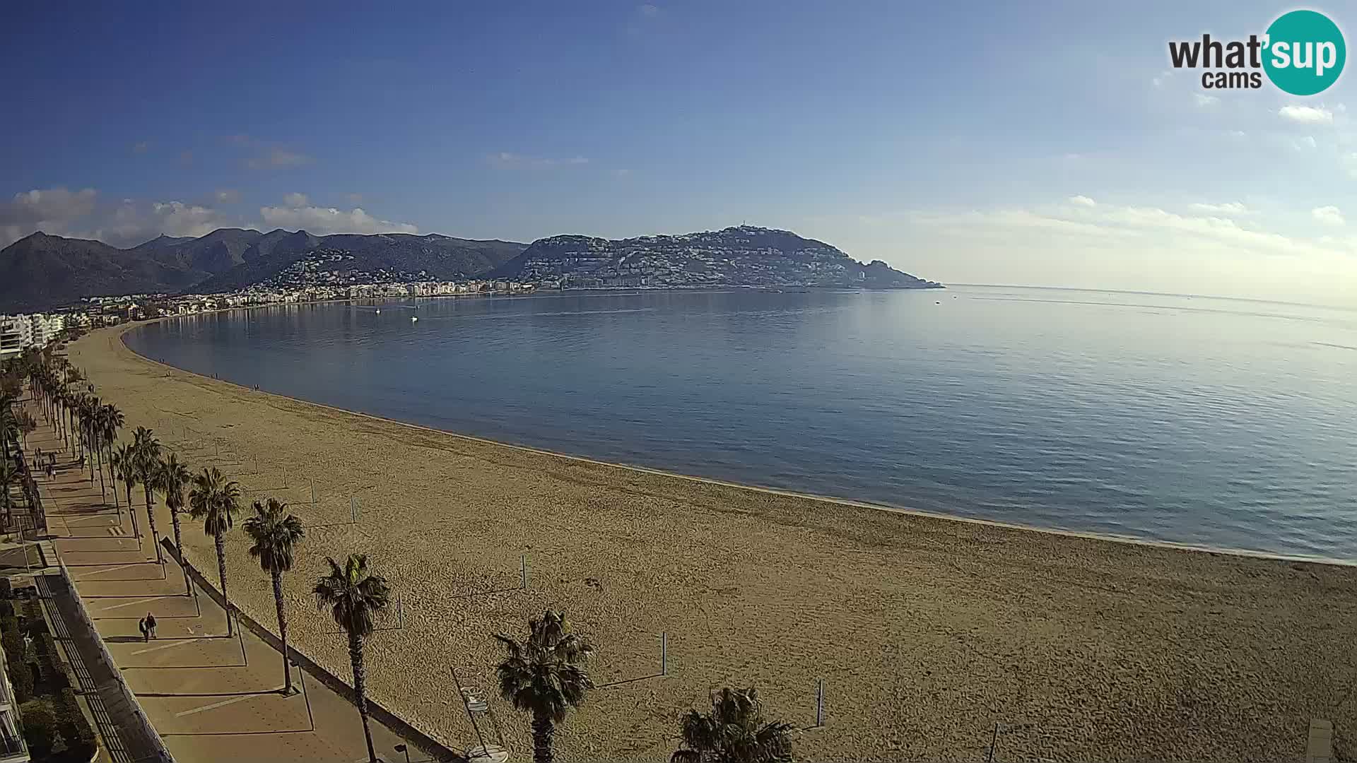 Live Roses Webcam Costa Brava beach view from MonteCarlo Hotel