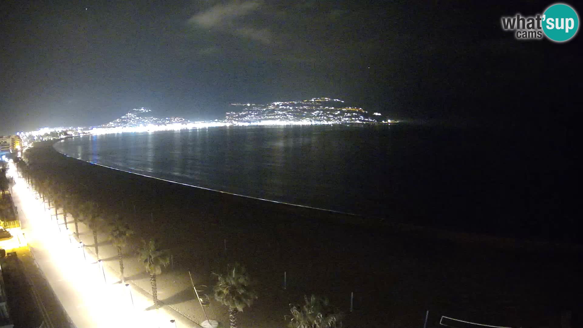 Live Roses Webcam Costa Brava beach view from MonteCarlo Hotel