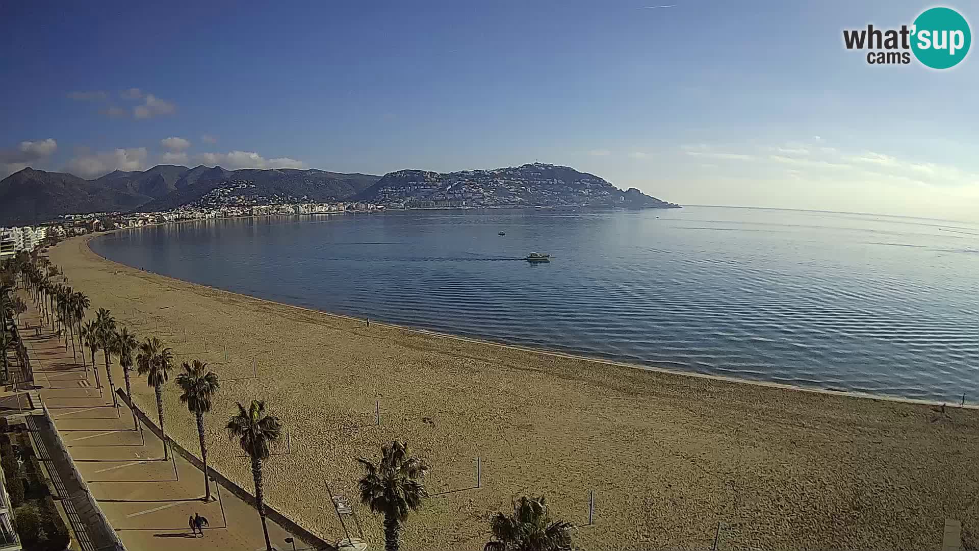 Live Roses Webcam Costa Brava beach view from MonteCarlo Hotel