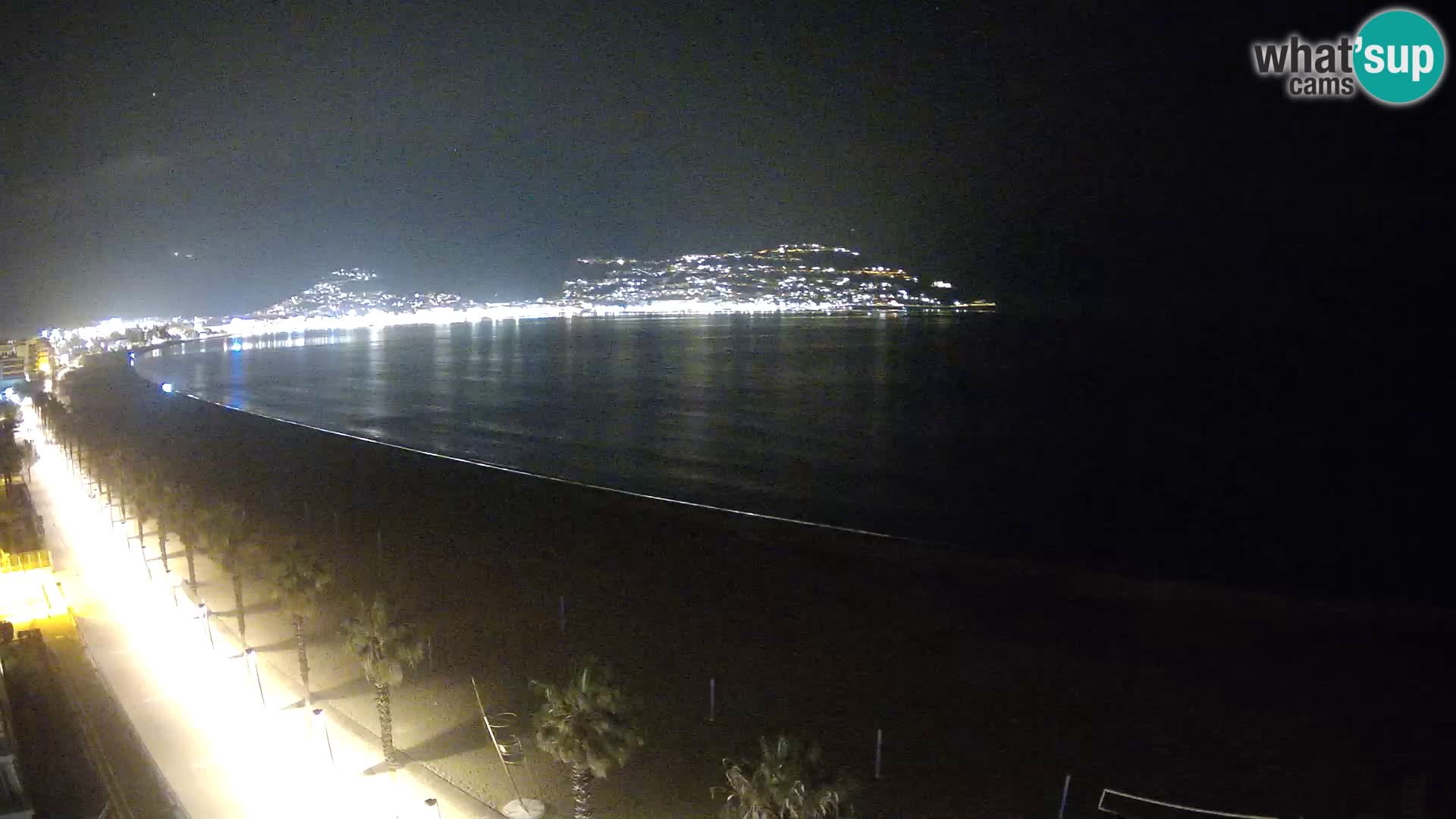 Live Roses Webcam Costa Brava beach view from MonteCarlo Hotel