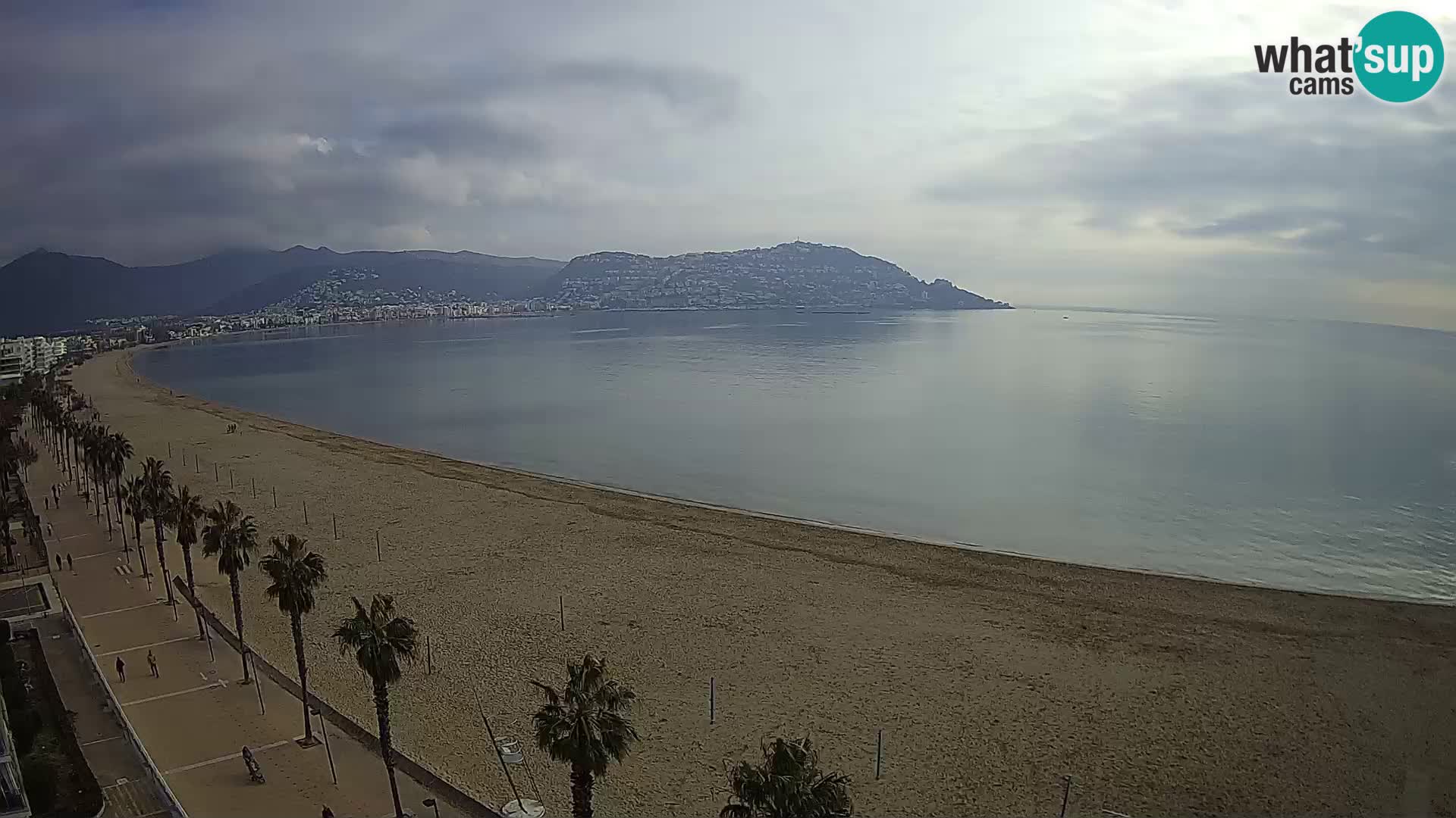 Live Roses Webcam Costa Brava beach view from MonteCarlo Hotel