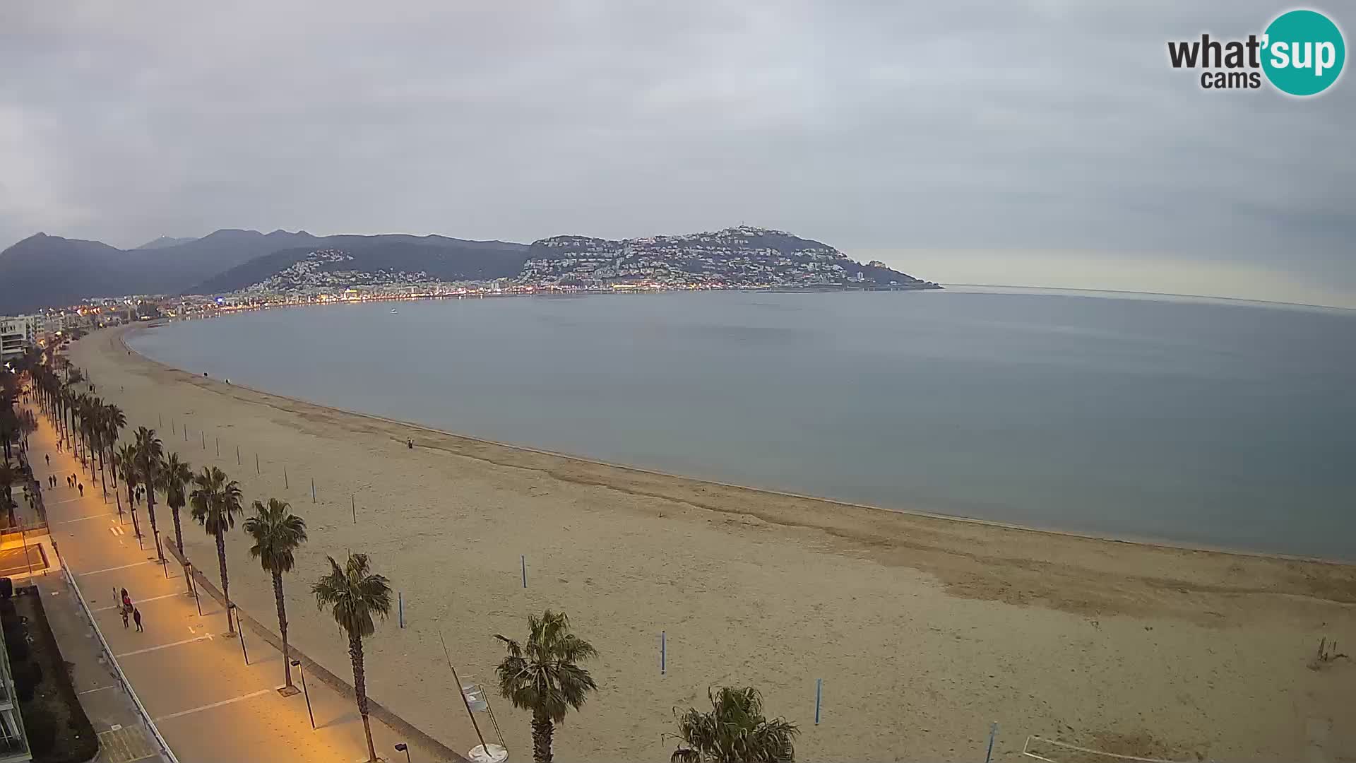 Live Roses Webcam Costa Brava beach view from MonteCarlo Hotel