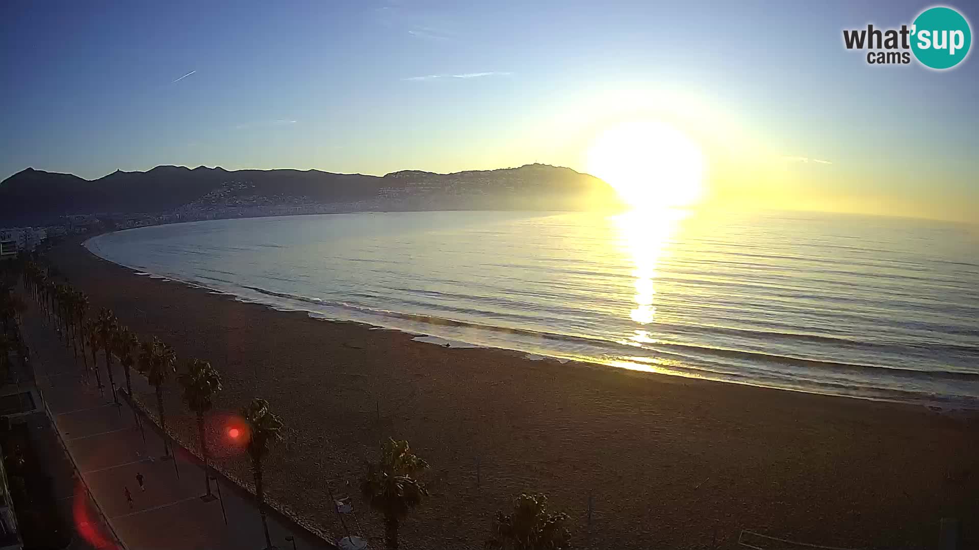 Live Roses Webcam Costa Brava beach view from MonteCarlo Hotel