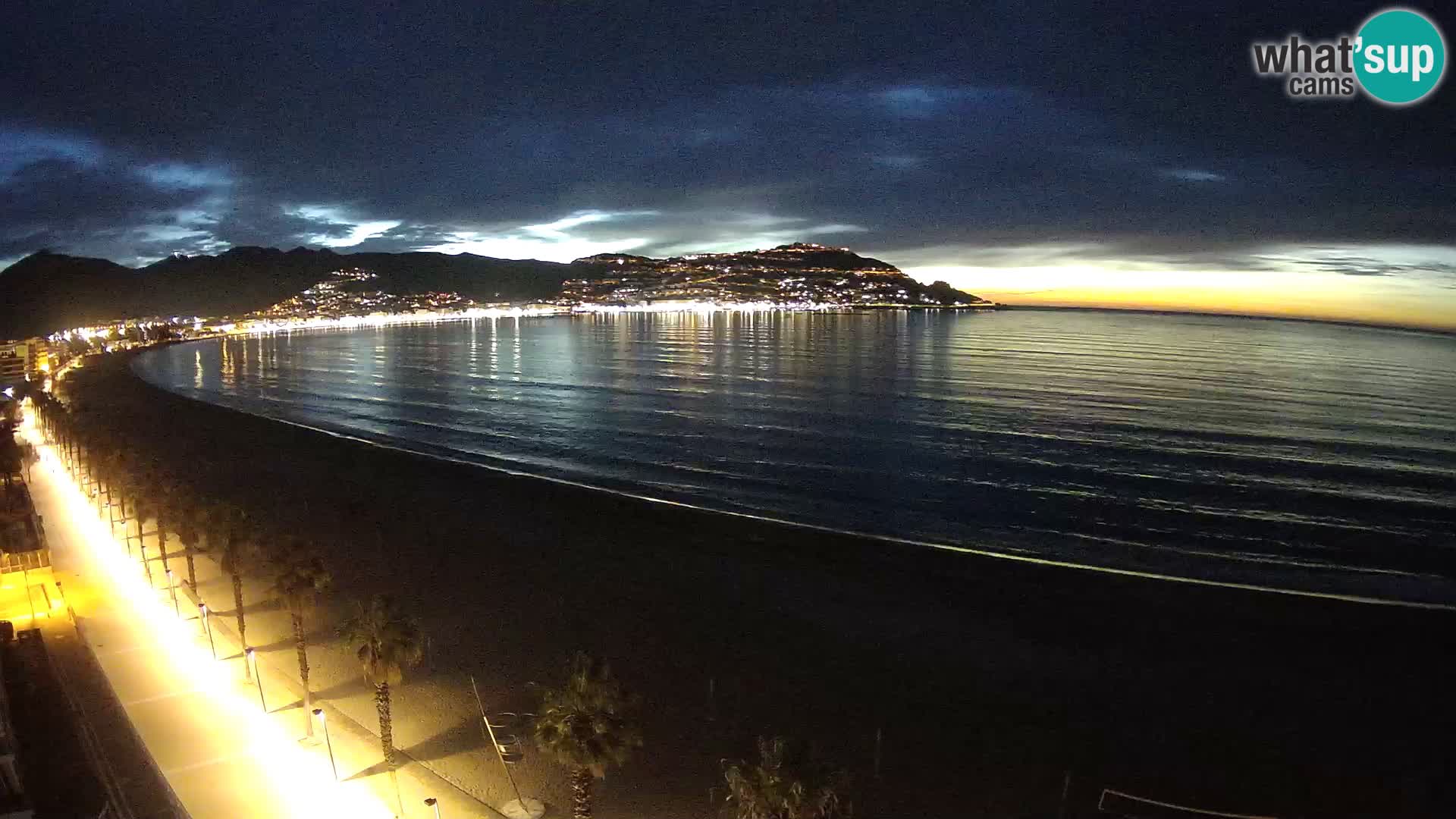 Live Roses Webcam Costa Brava beach view from MonteCarlo Hotel