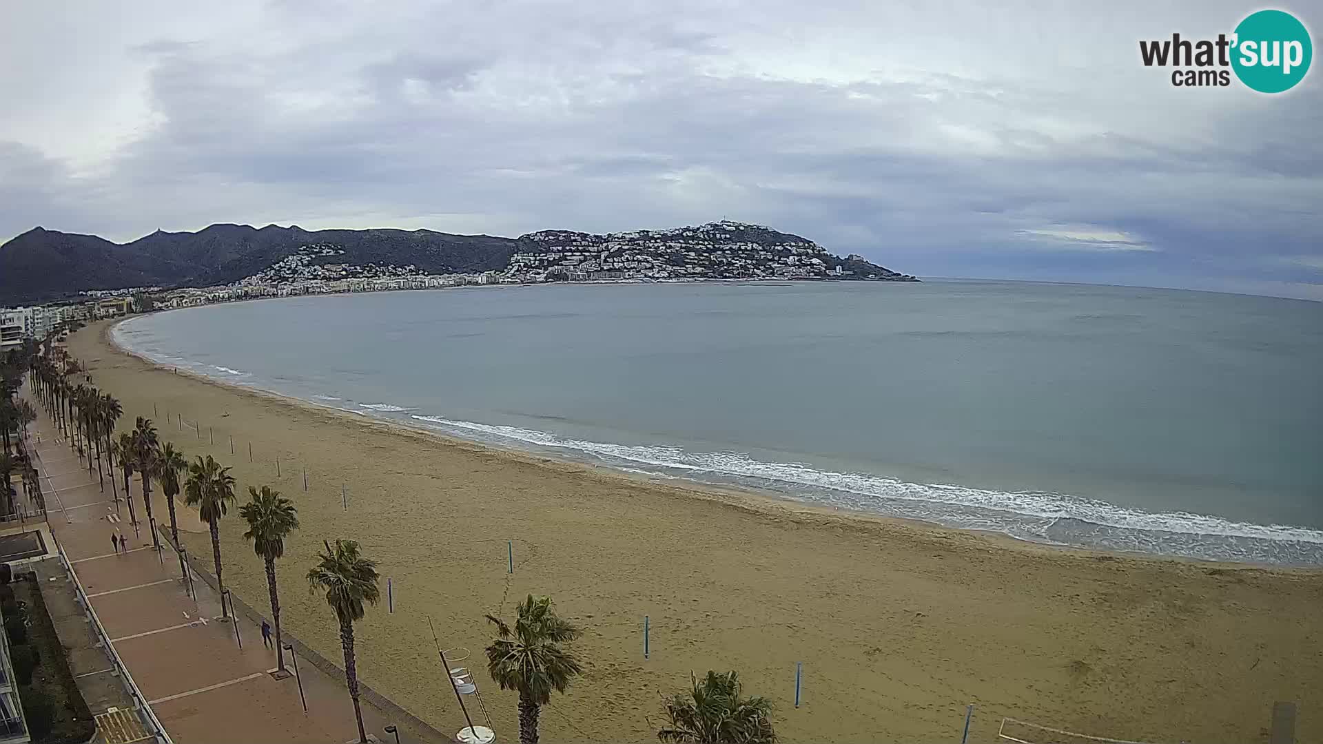 Live Roses Webcam Costa Brava beach view from MonteCarlo Hotel