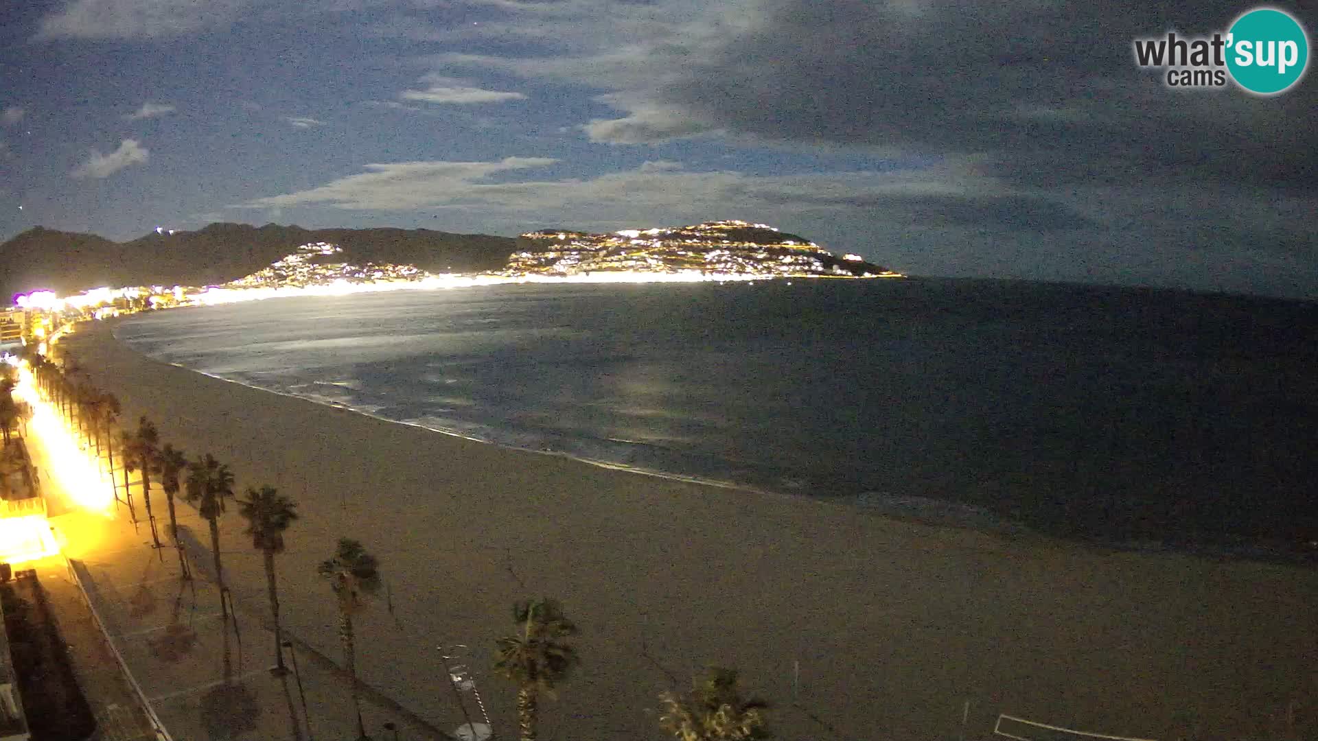 Live Roses Webcam Costa Brava beach view from MonteCarlo Hotel