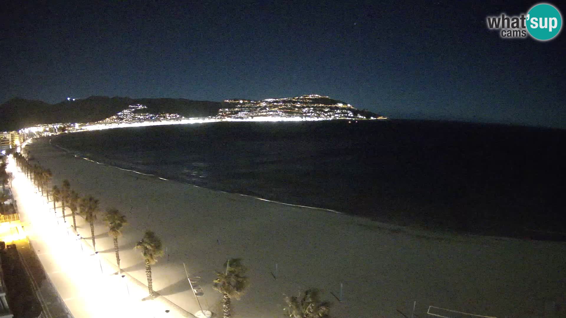 Live Roses Webcam Costa Brava beach view from MonteCarlo Hotel