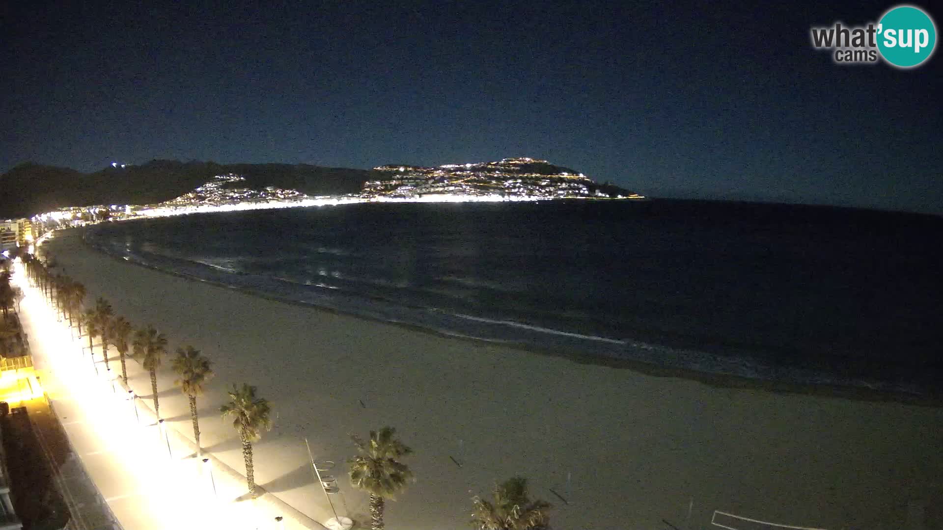 Live Roses Webcam Costa Brava beach view from MonteCarlo Hotel