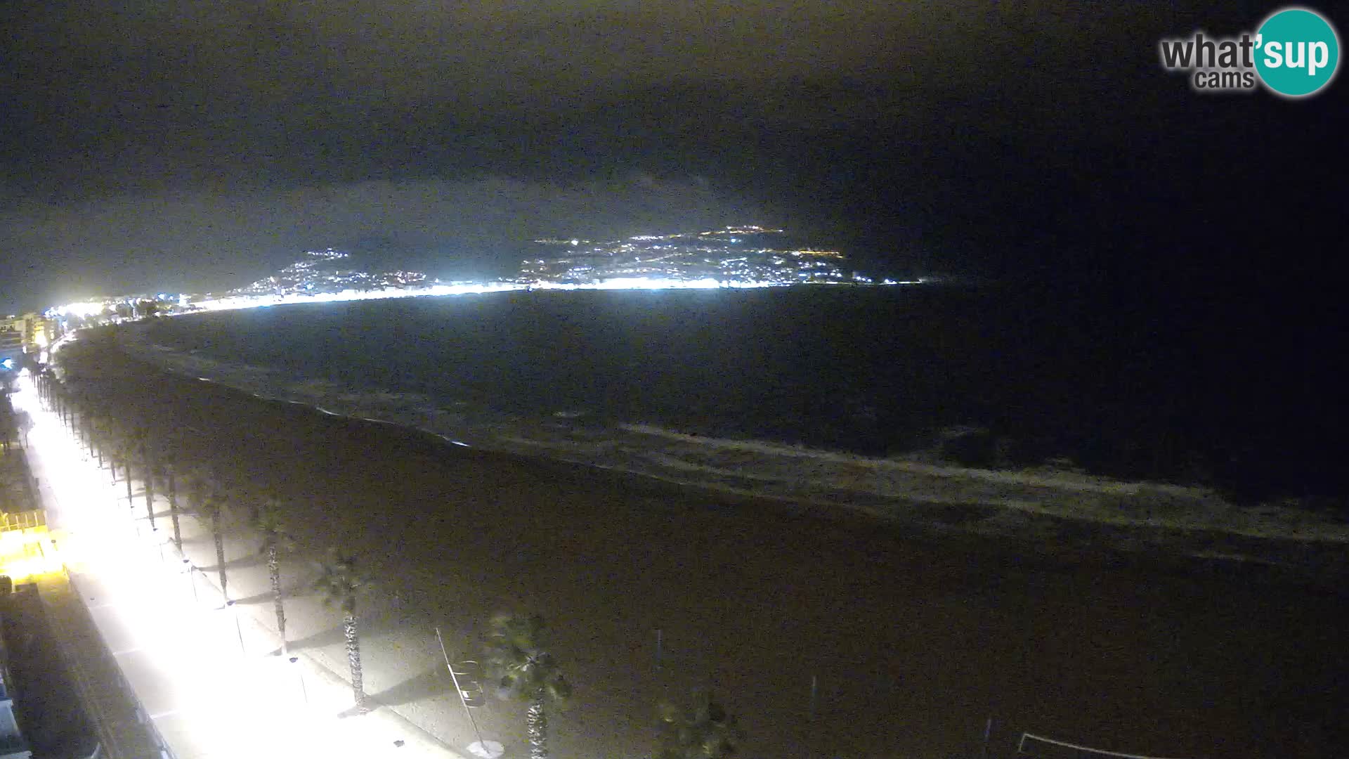 Live Roses Webcam Costa Brava beach view from MonteCarlo Hotel