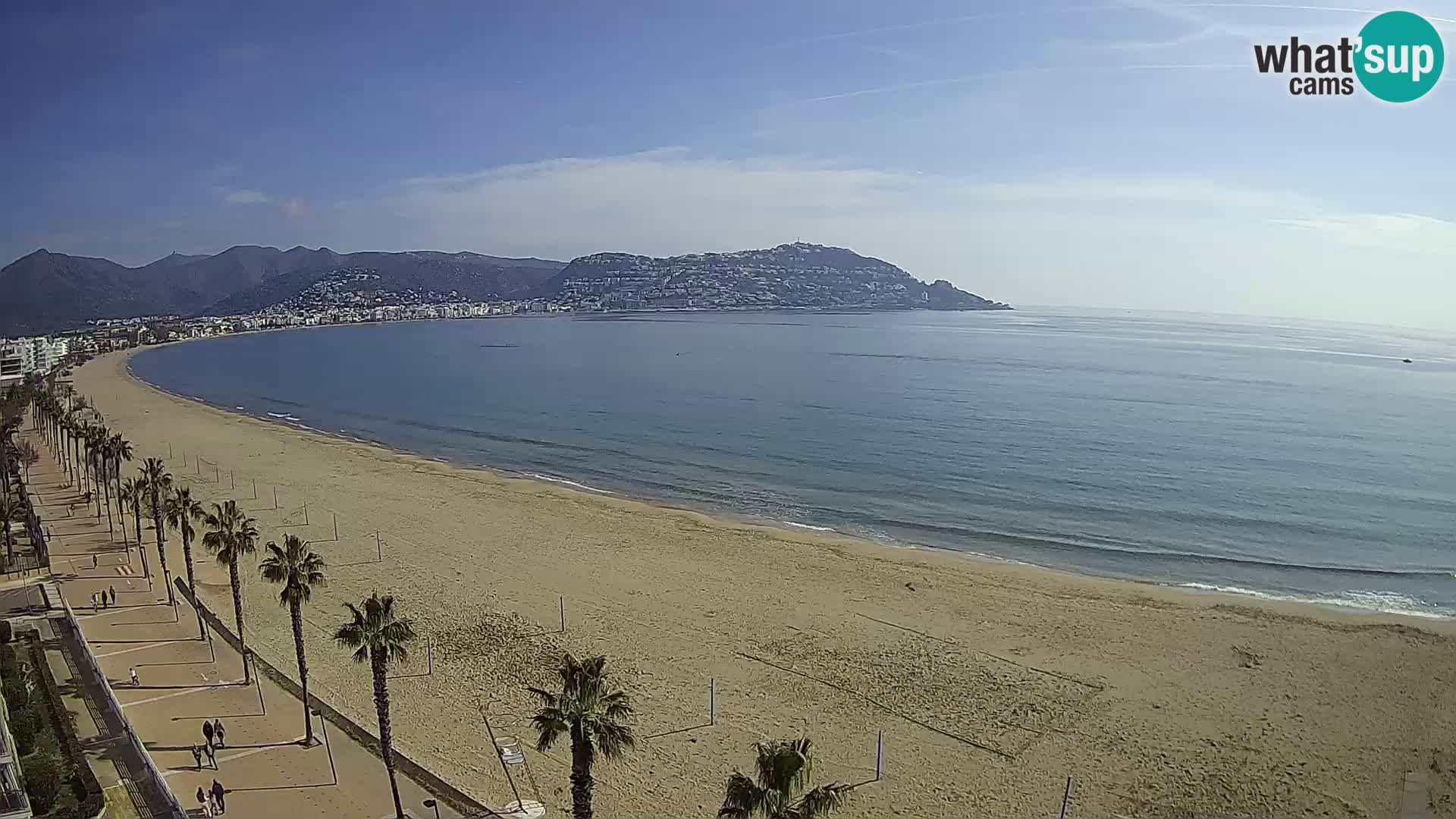 Live Roses Webcam Costa Brava beach view from MonteCarlo Hotel