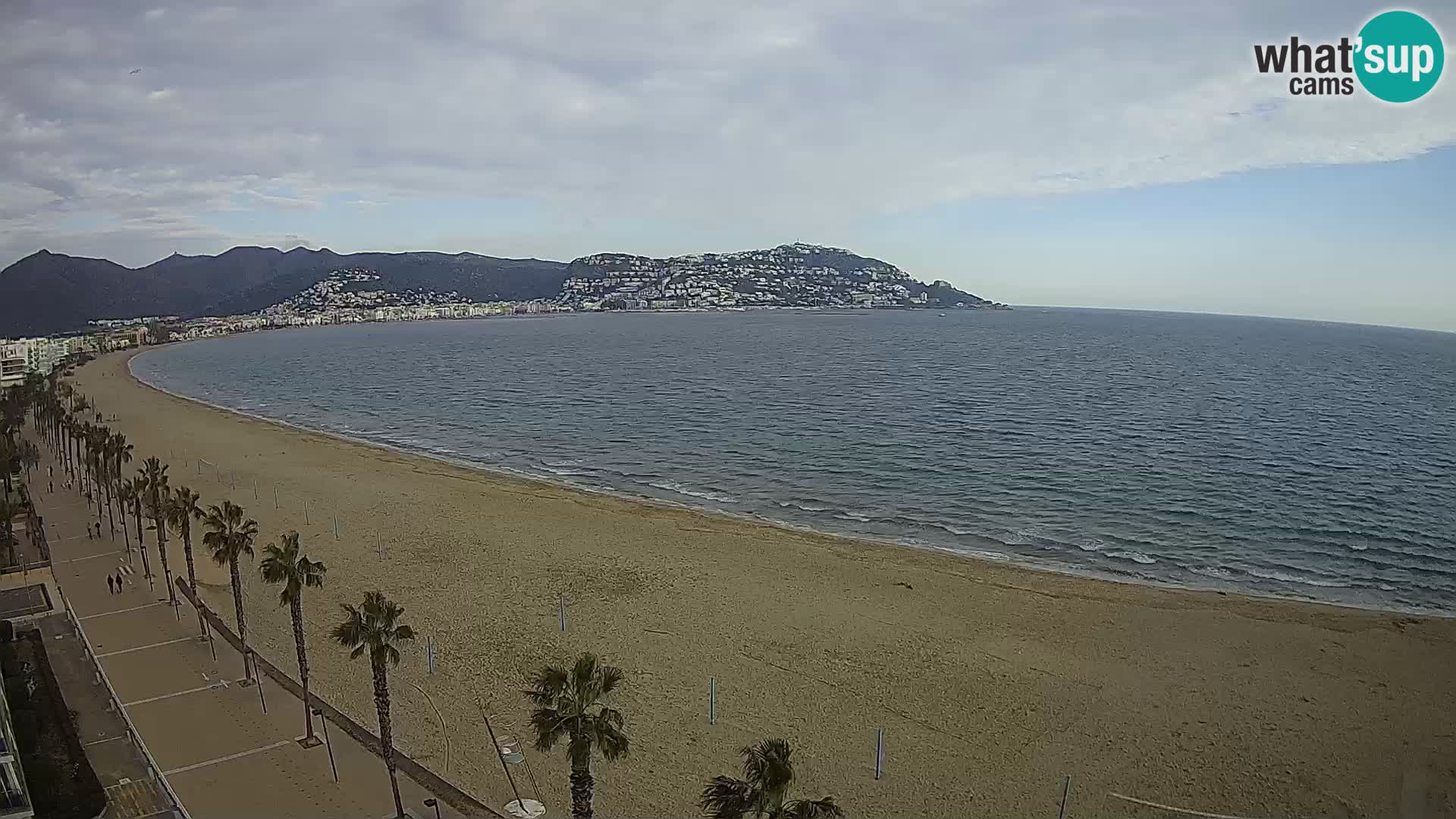 Live Roses Webcam Costa Brava beach view from MonteCarlo Hotel