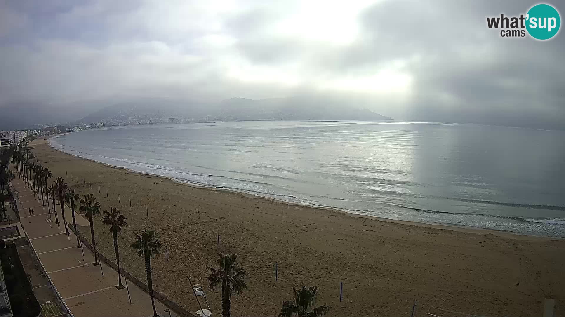 Live Roses Webcam Costa Brava beach view from MonteCarlo Hotel