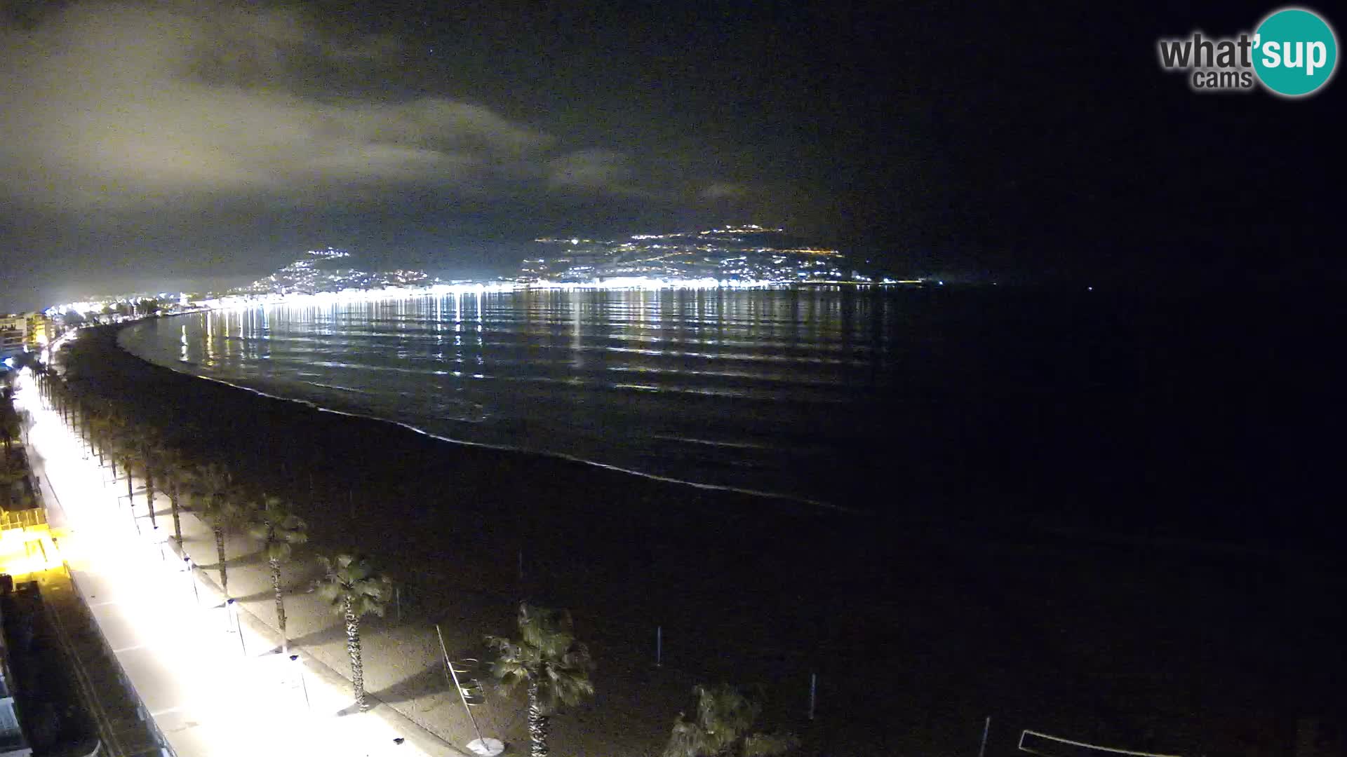 Live Roses Webcam Costa Brava beach view from MonteCarlo Hotel