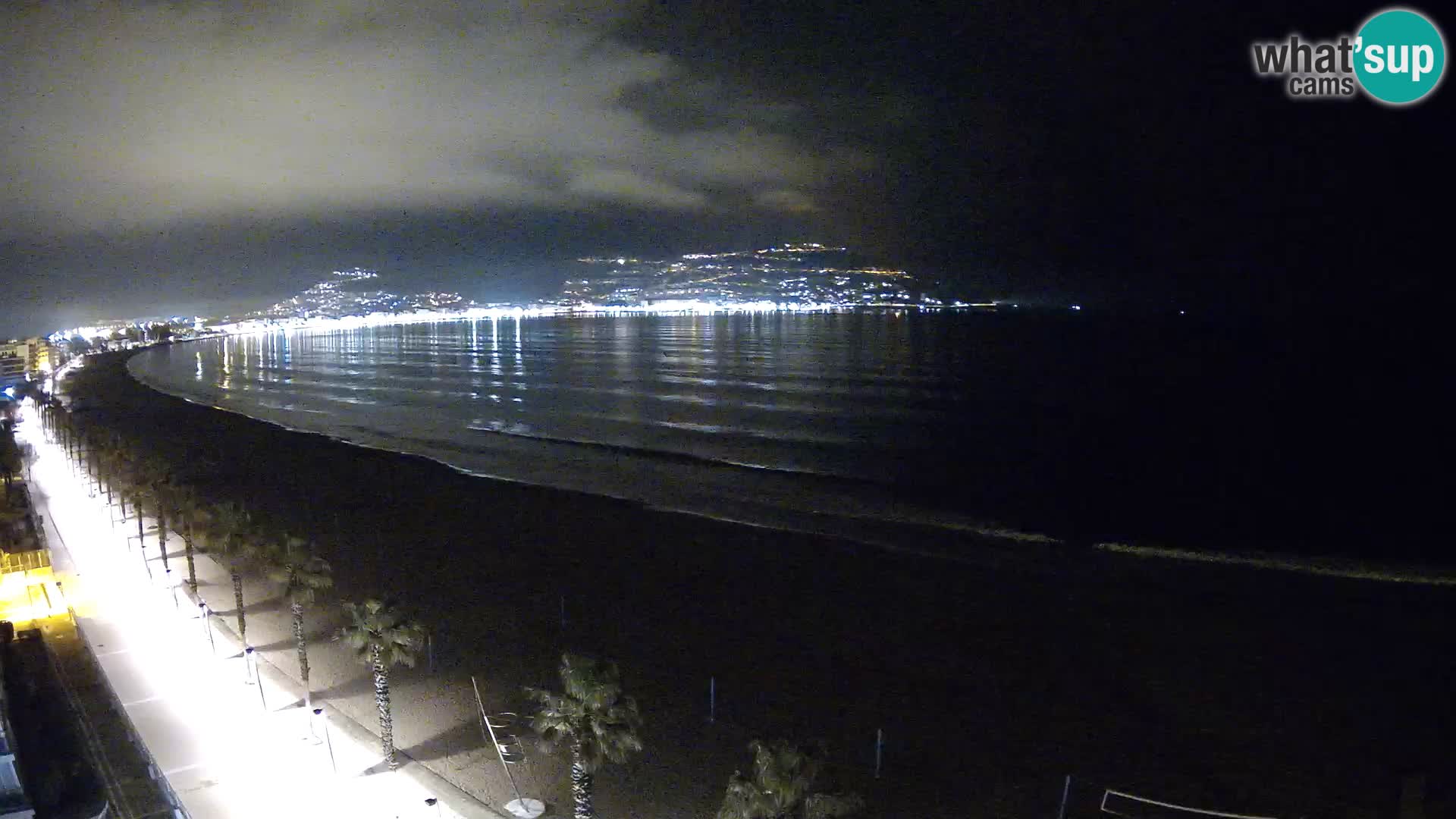 Live Roses Webcam Costa Brava beach view from MonteCarlo Hotel