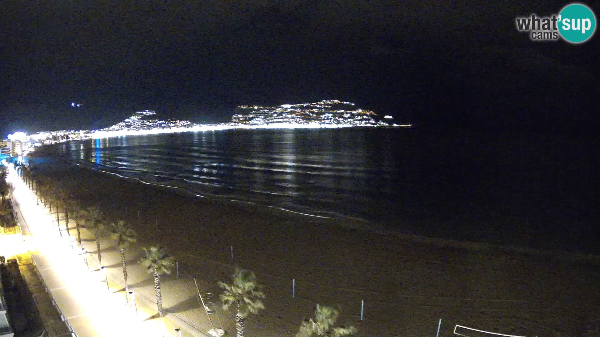 Live Roses Webcam Costa Brava beach view from MonteCarlo Hotel