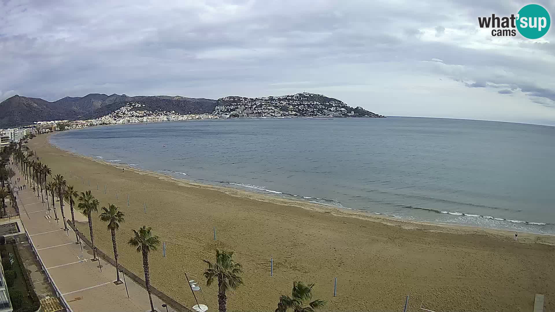 Live Roses Webcam Costa Brava beach view from MonteCarlo Hotel