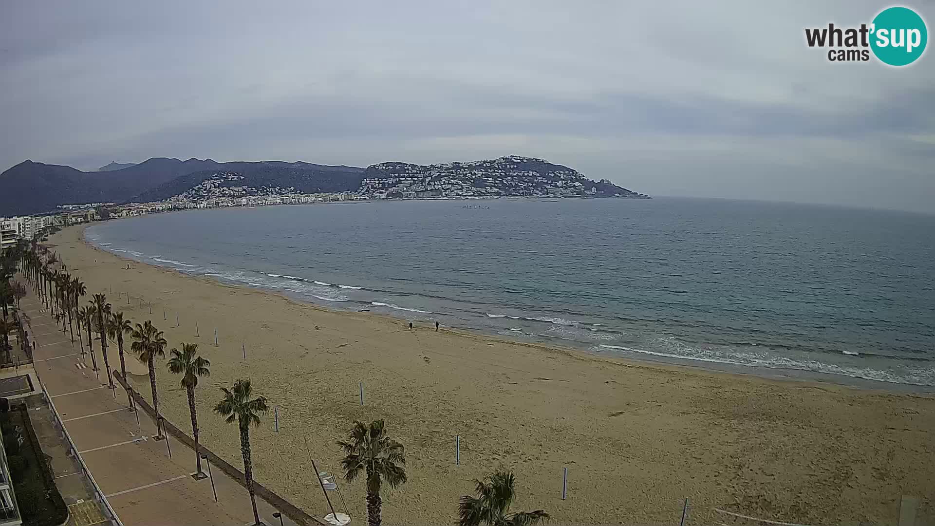 Live Roses Webcam Costa Brava beach view from MonteCarlo Hotel