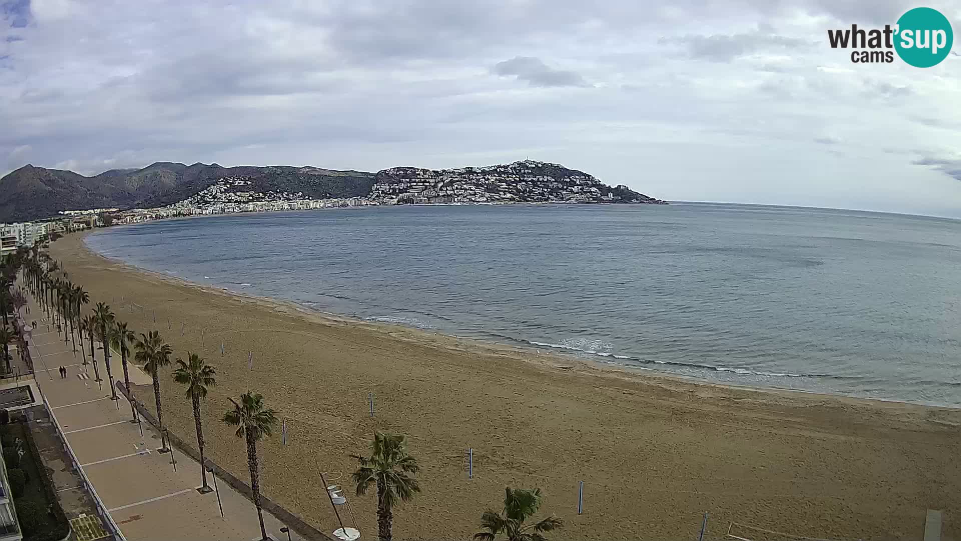 Live Roses Webcam Costa Brava beach view from MonteCarlo Hotel