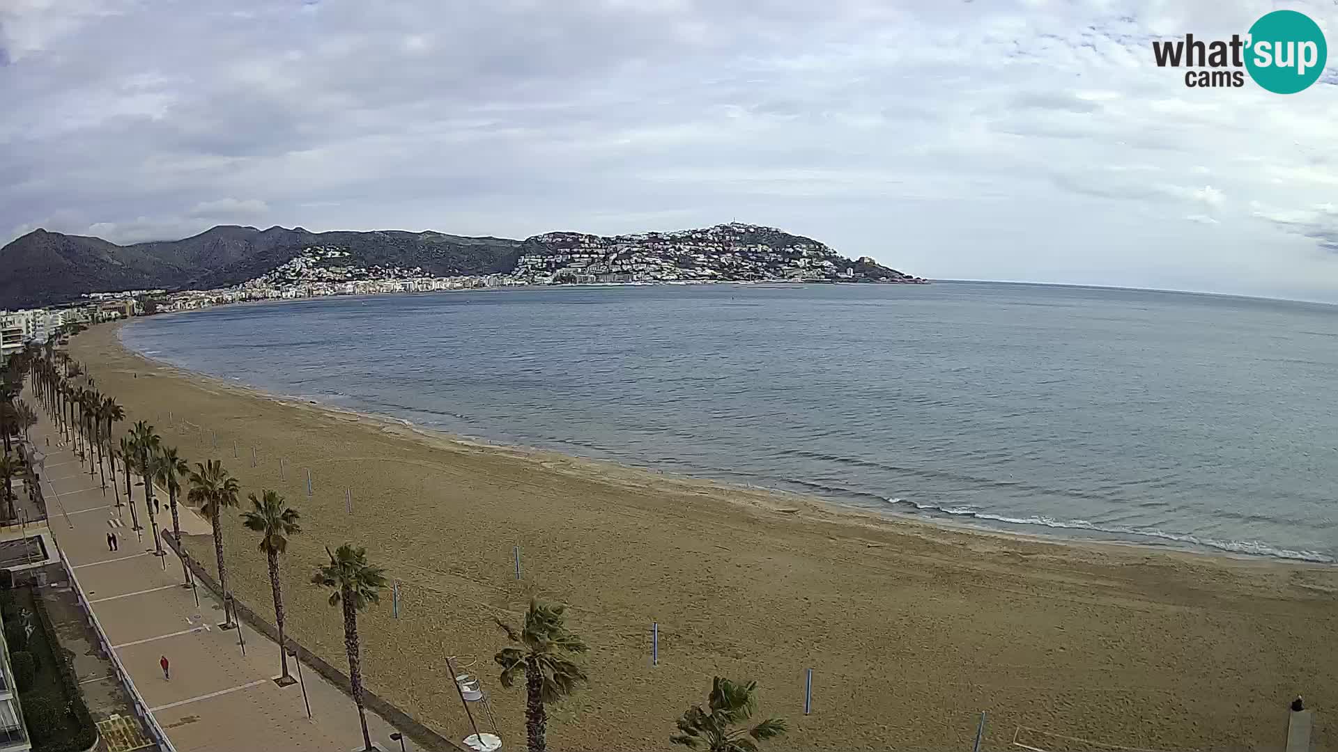 Live Roses Webcam Costa Brava beach view from MonteCarlo Hotel