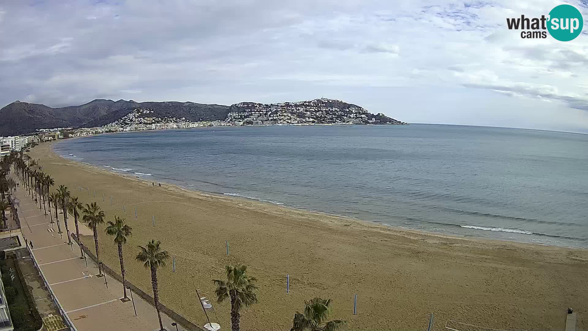 Live Roses Webcam Costa Brava beach view from MonteCarlo Hotel