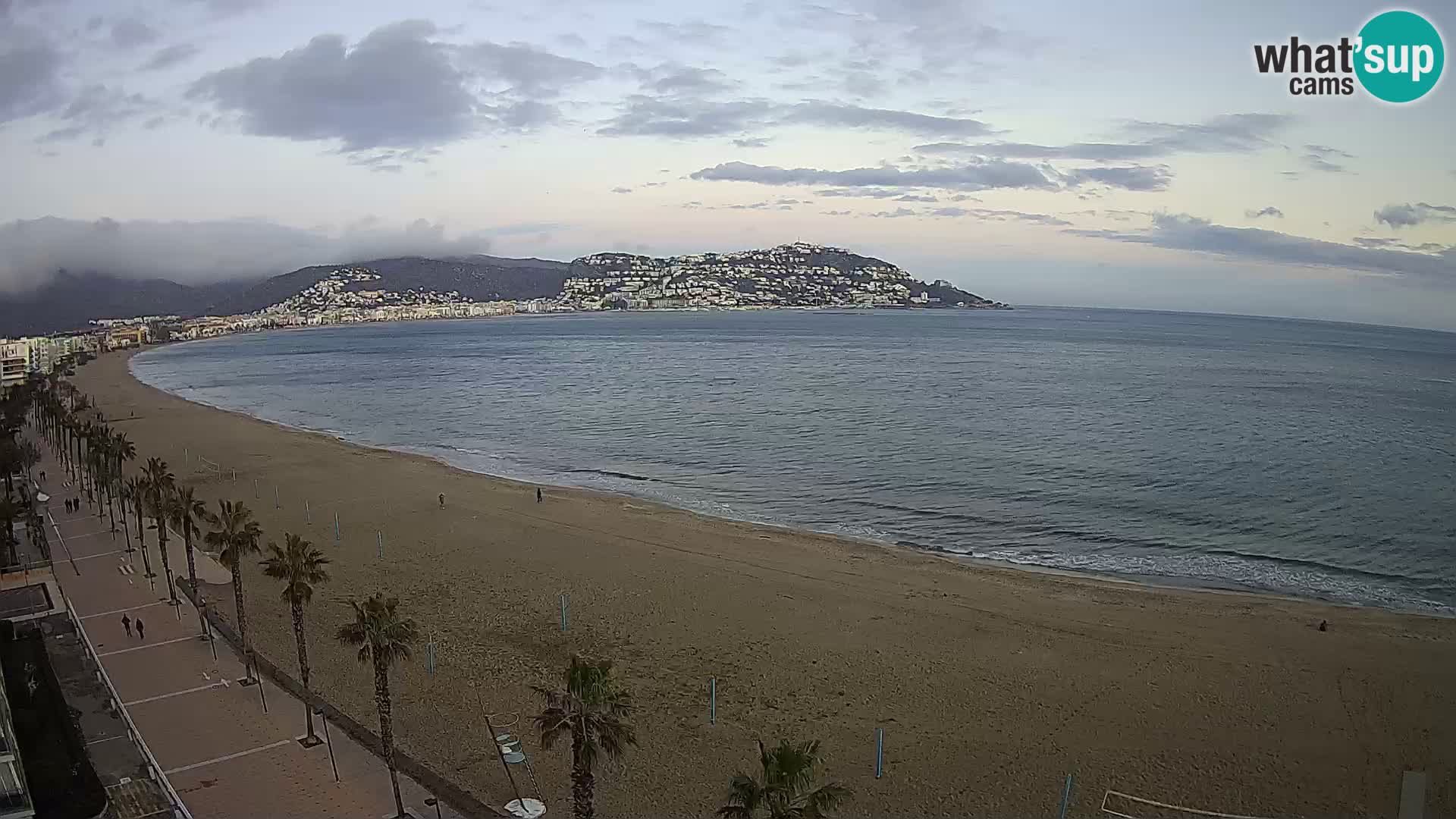 Live Roses Webcam Costa Brava beach view from MonteCarlo Hotel