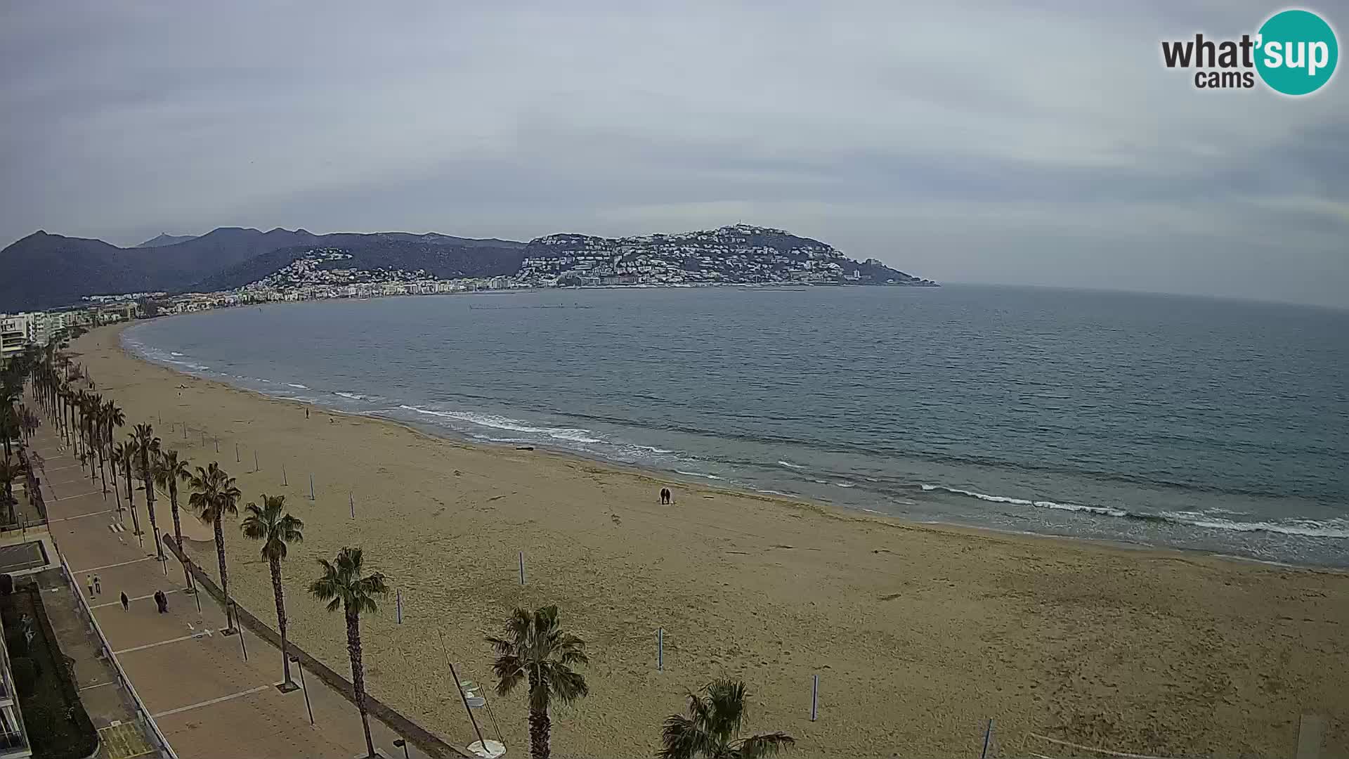 Live Roses Webcam Costa Brava beach view from MonteCarlo Hotel