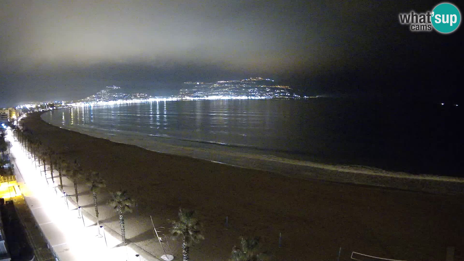 Live Roses Webcam Costa Brava beach view from MonteCarlo Hotel