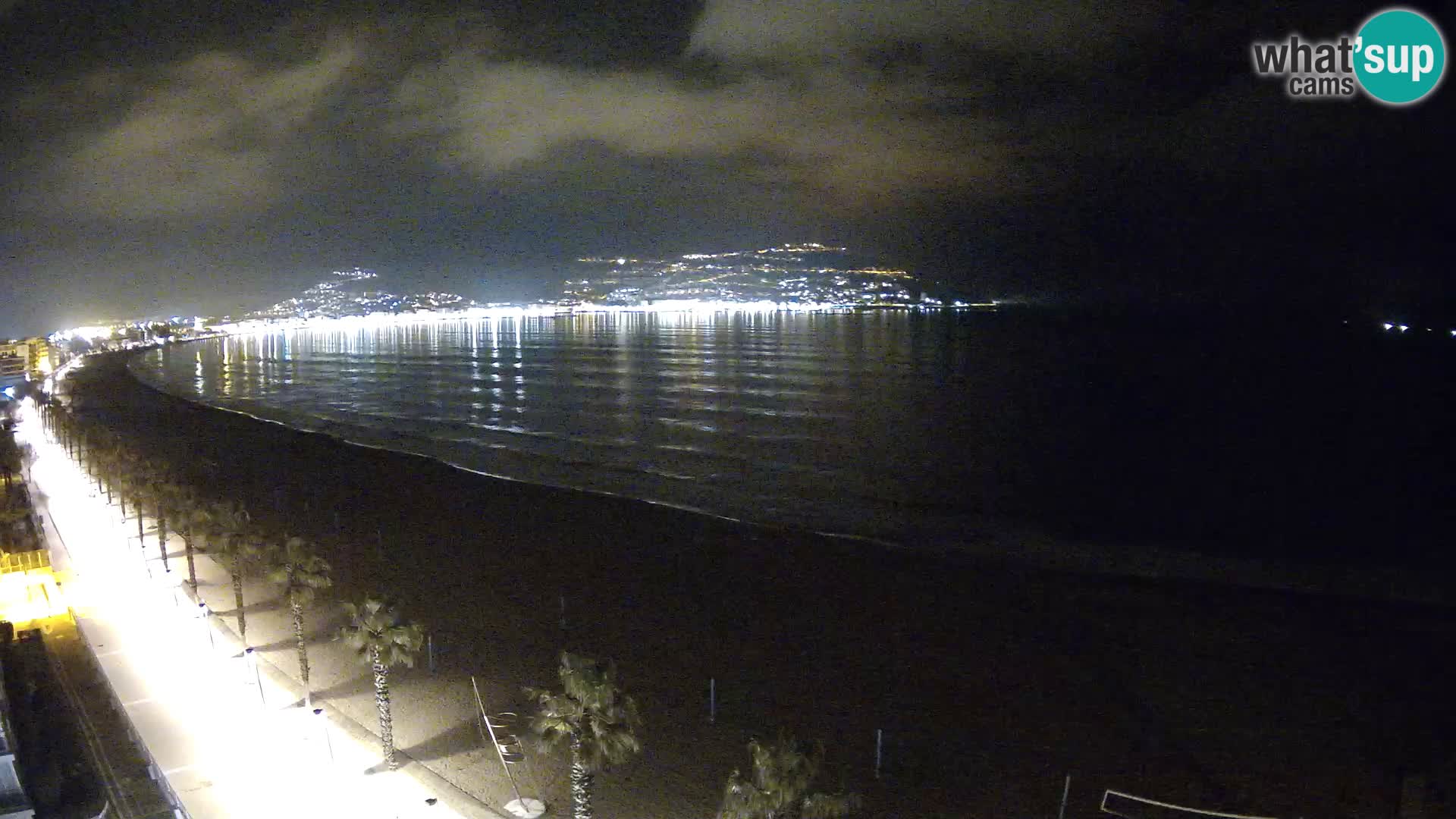 Live Roses Webcam Costa Brava beach view from MonteCarlo Hotel