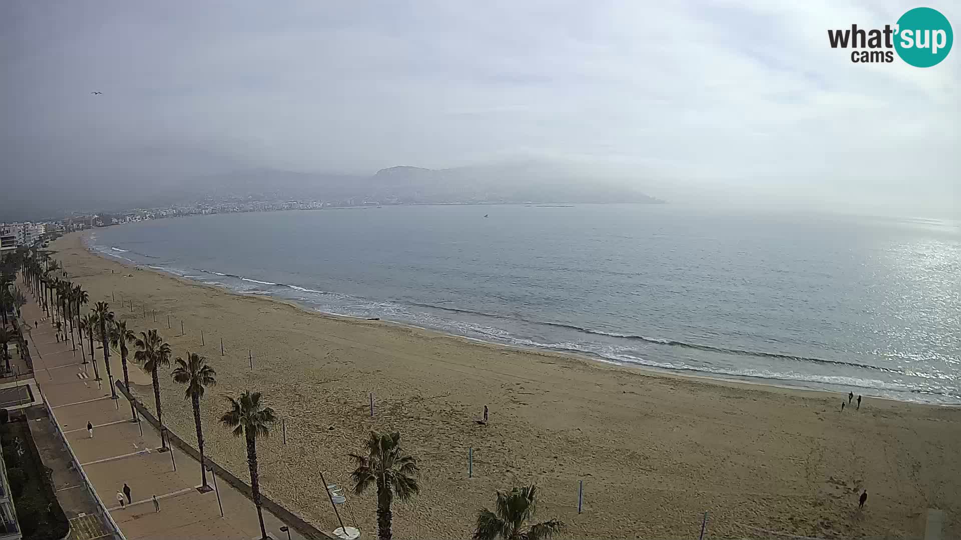 Live Roses Webcam Costa Brava beach view from MonteCarlo Hotel