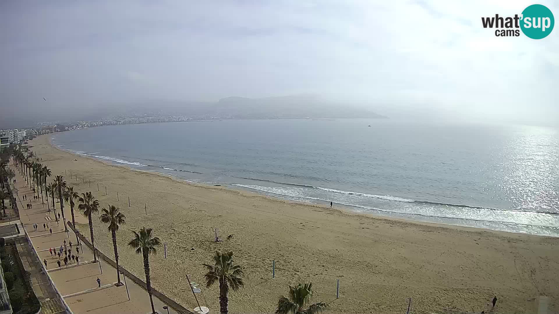 Live Roses Webcam Costa Brava beach view from MonteCarlo Hotel