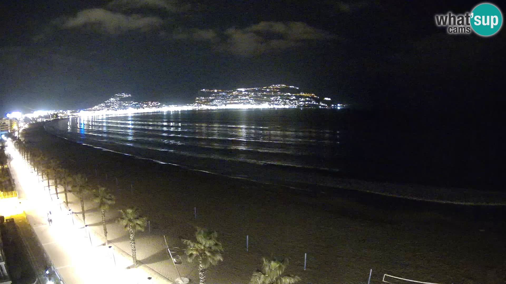 Live Roses Webcam Costa Brava beach view from MonteCarlo Hotel