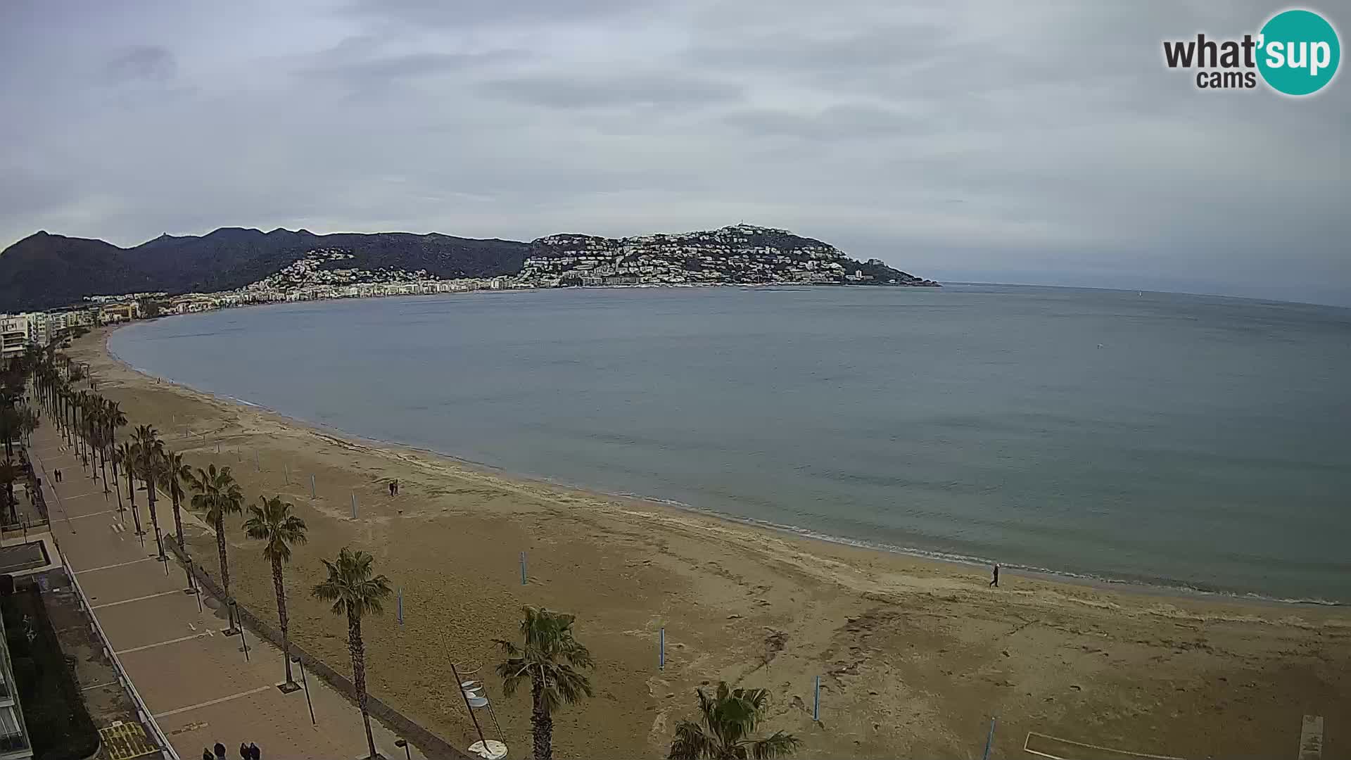 Live Roses Webcam Costa Brava beach view from MonteCarlo Hotel