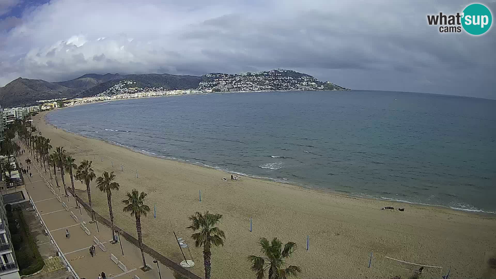 Live Roses Webcam Costa Brava beach view from MonteCarlo Hotel