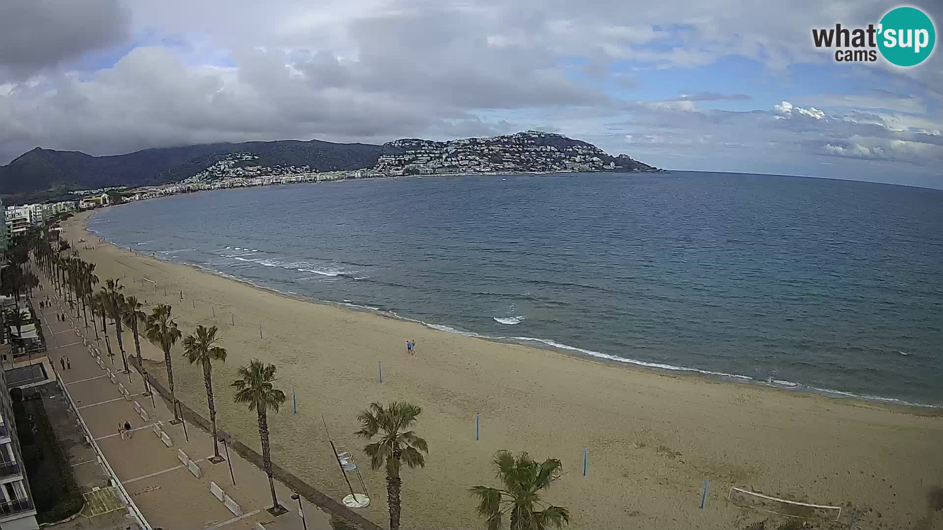 Live Roses Webcam Costa Brava beach view from MonteCarlo Hotel