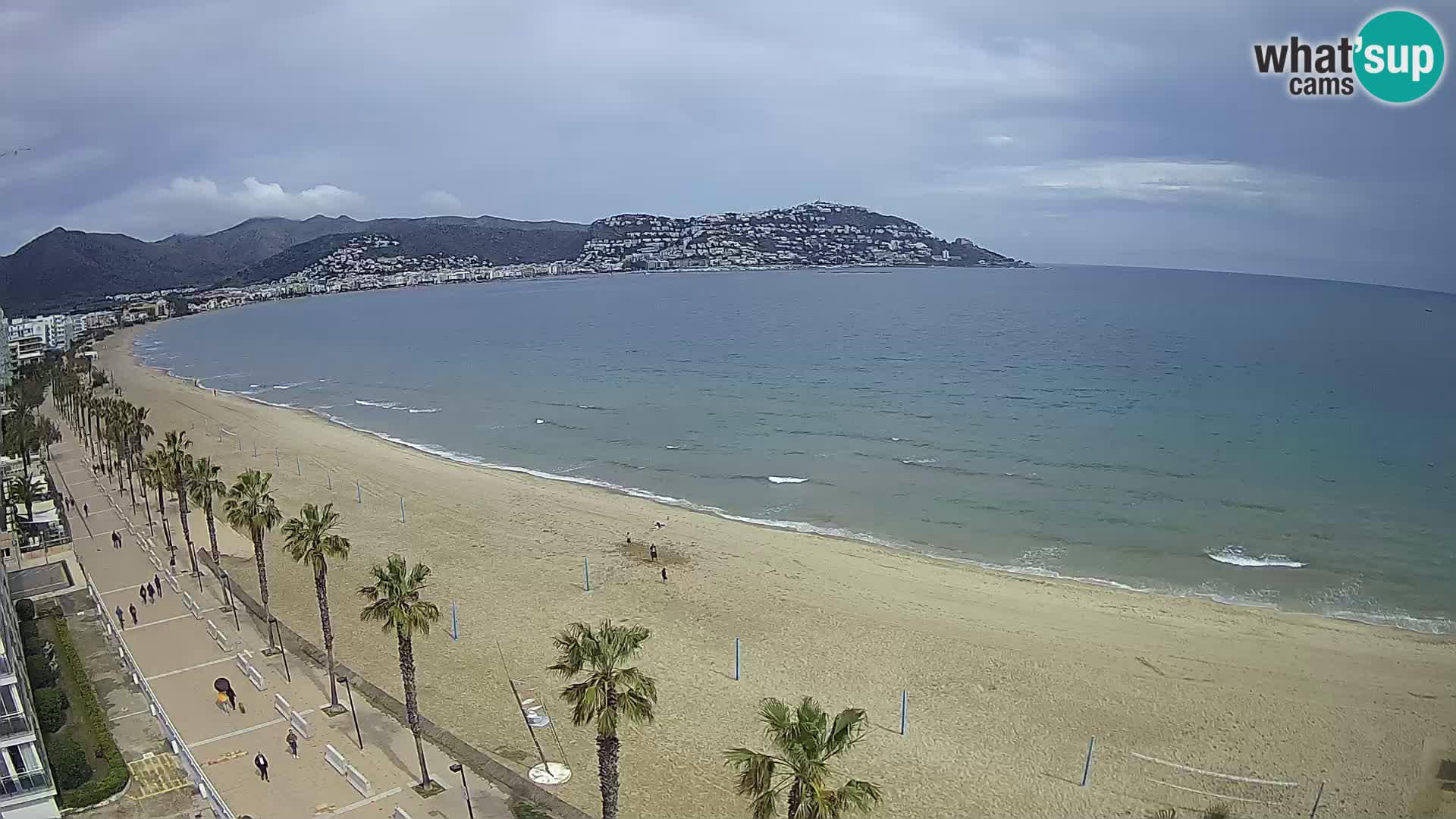 Live Roses Webcam Costa Brava beach view from MonteCarlo Hotel