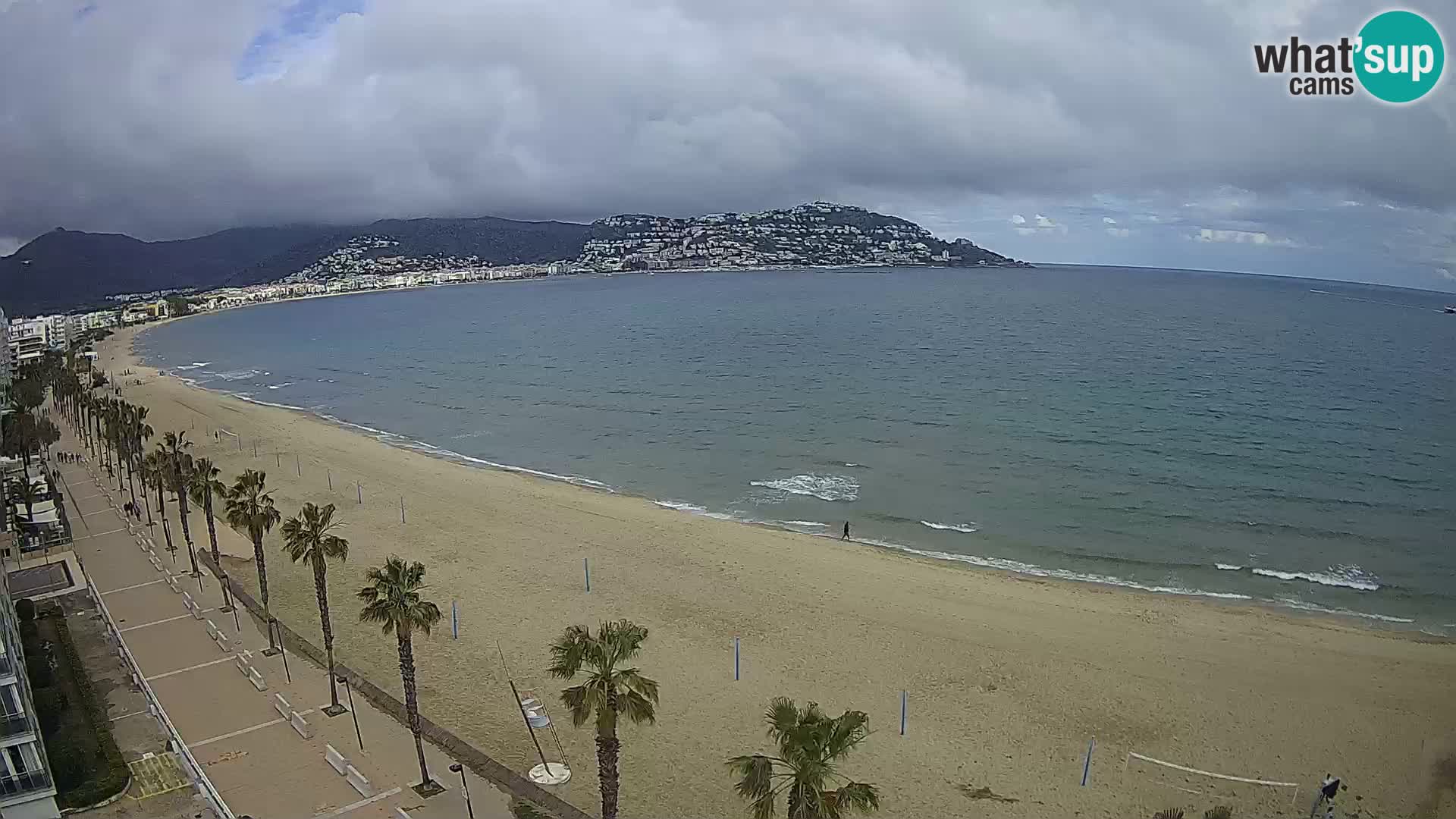 Live Roses Webcam Costa Brava beach view from MonteCarlo Hotel
