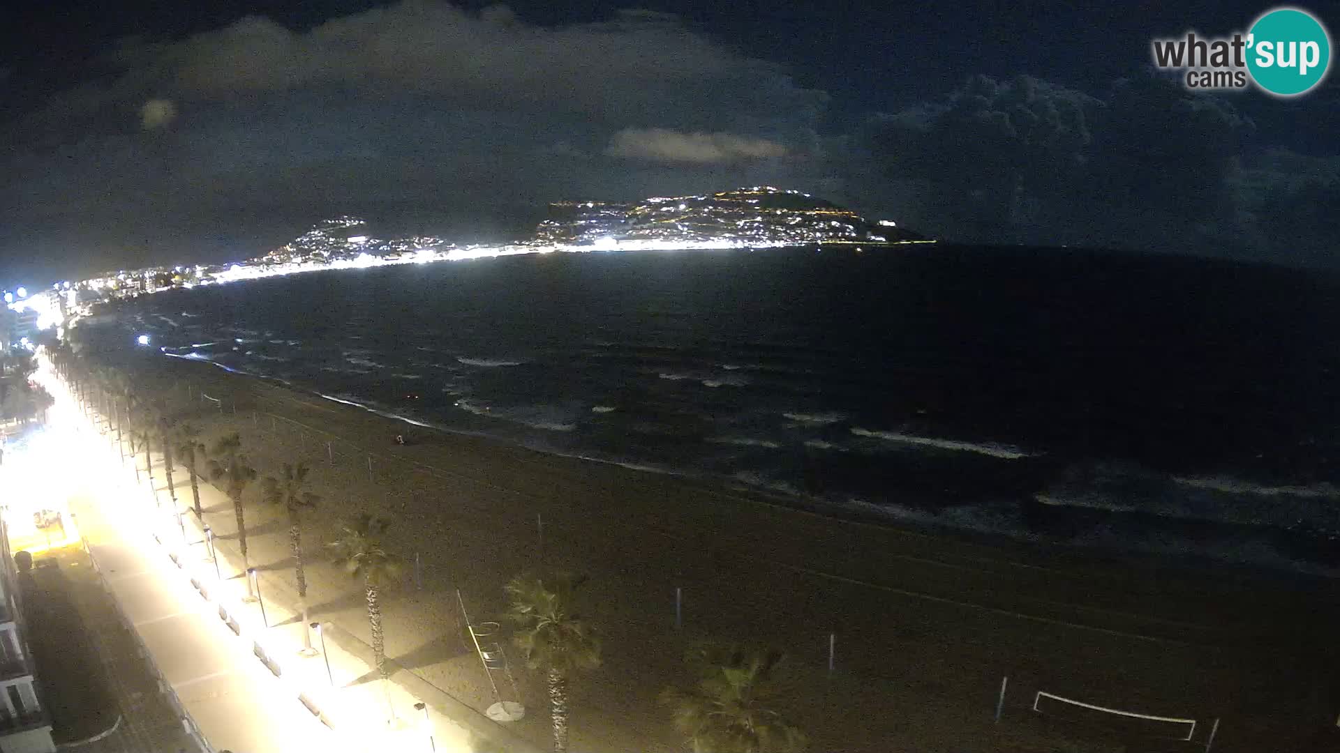 Live Roses Webcam Costa Brava beach view from MonteCarlo Hotel