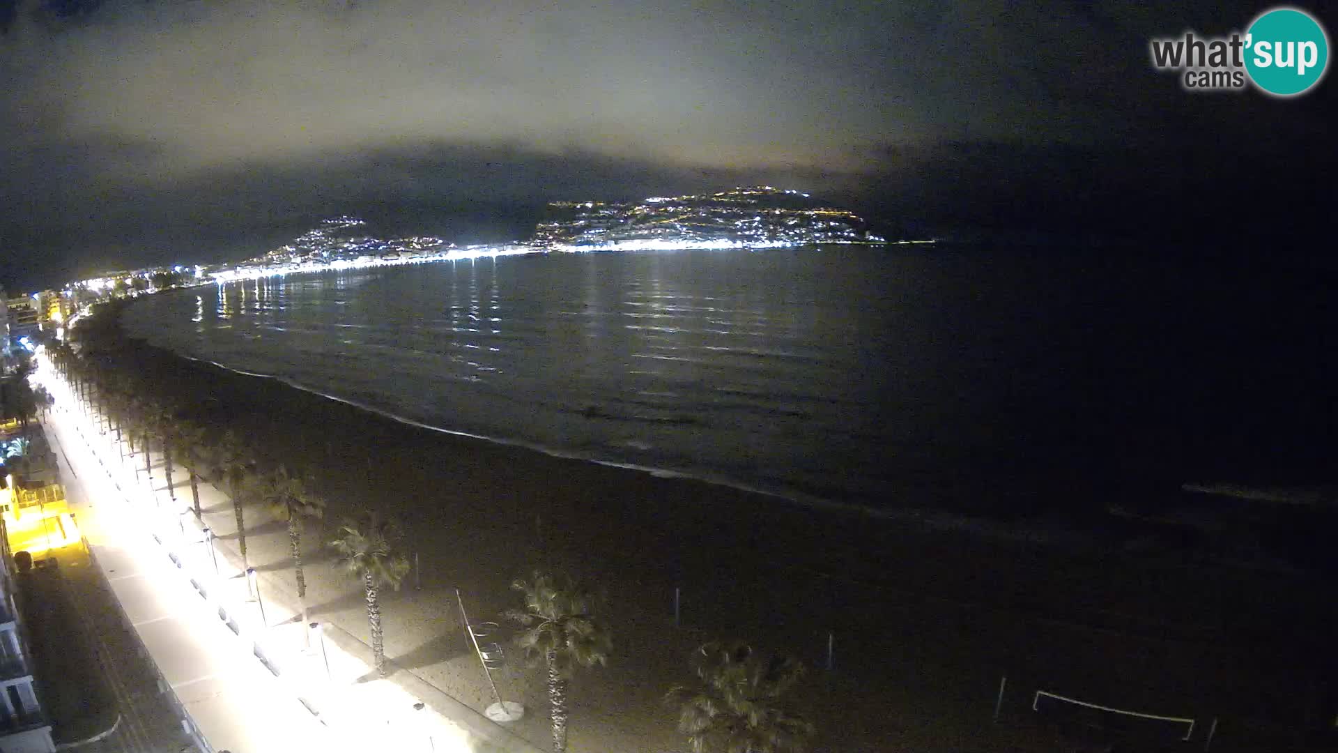 Live Roses Webcam Costa Brava beach view from MonteCarlo Hotel