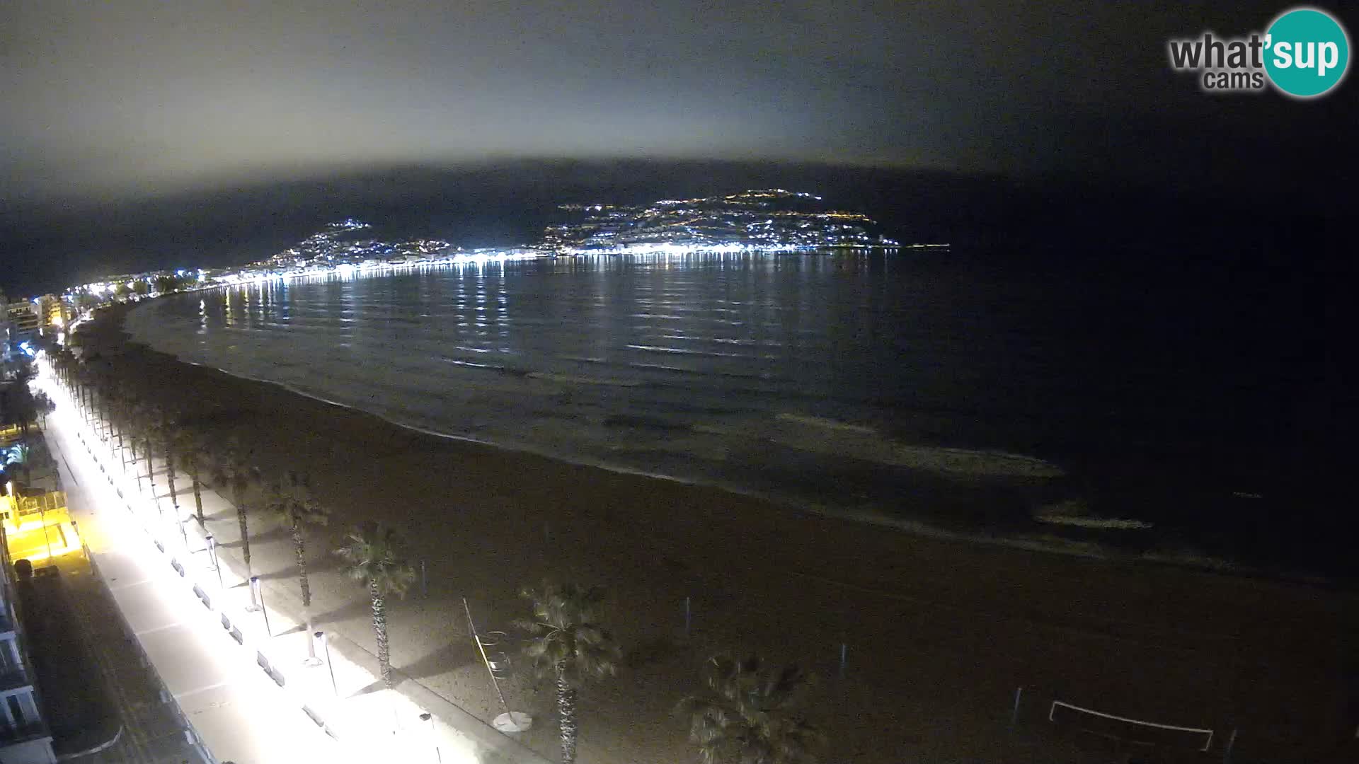 Live Roses Webcam Costa Brava beach view from MonteCarlo Hotel