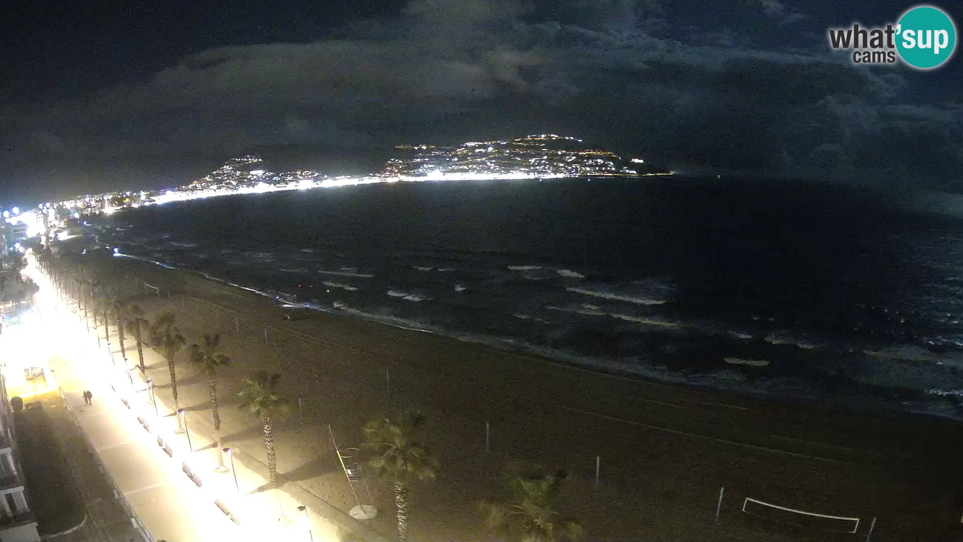 Live Roses Webcam Costa Brava beach view from MonteCarlo Hotel