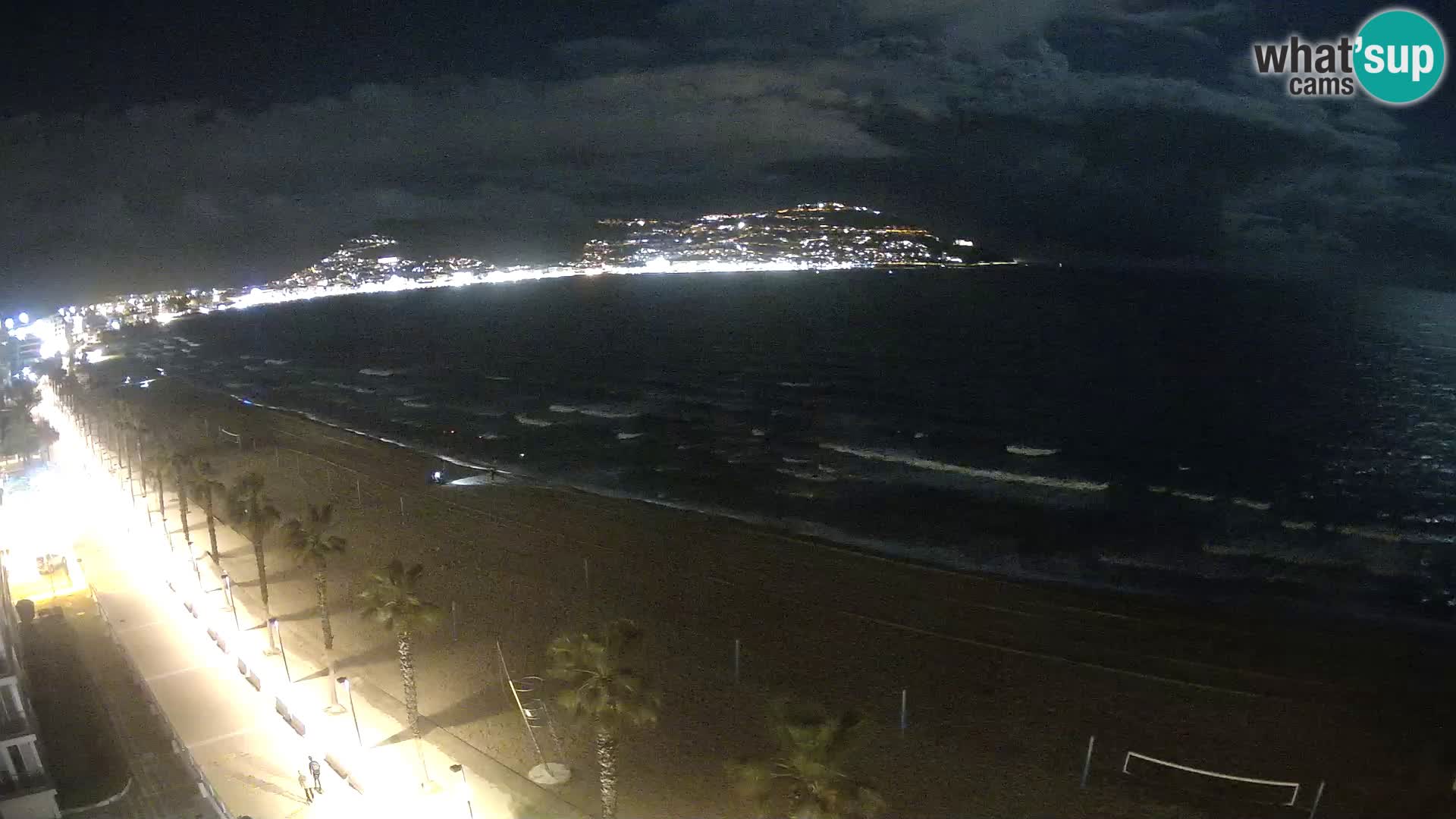 Live Roses Webcam Costa Brava beach view from MonteCarlo Hotel