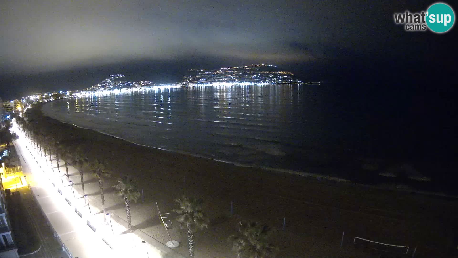 Live Roses Webcam Costa Brava beach view from MonteCarlo Hotel