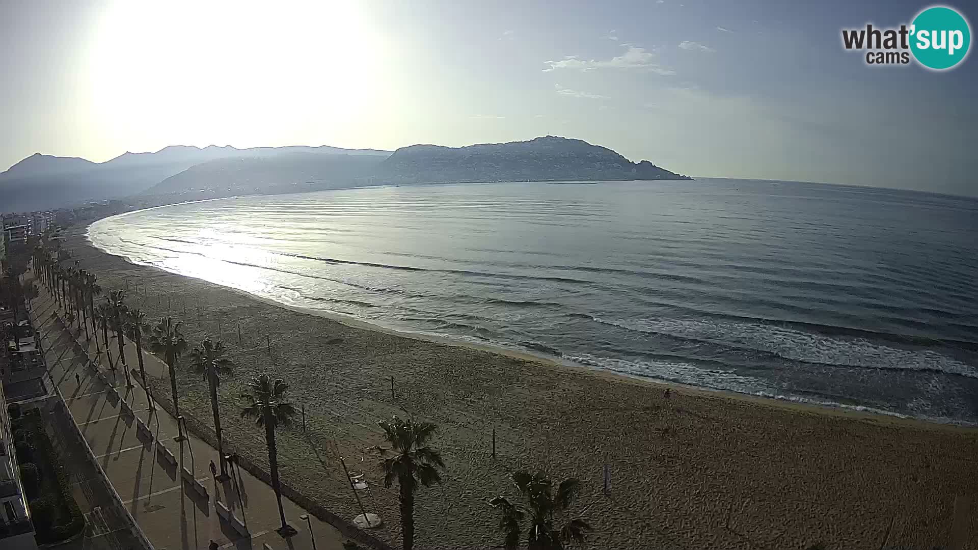 Live Roses Webcam Costa Brava beach view from MonteCarlo Hotel