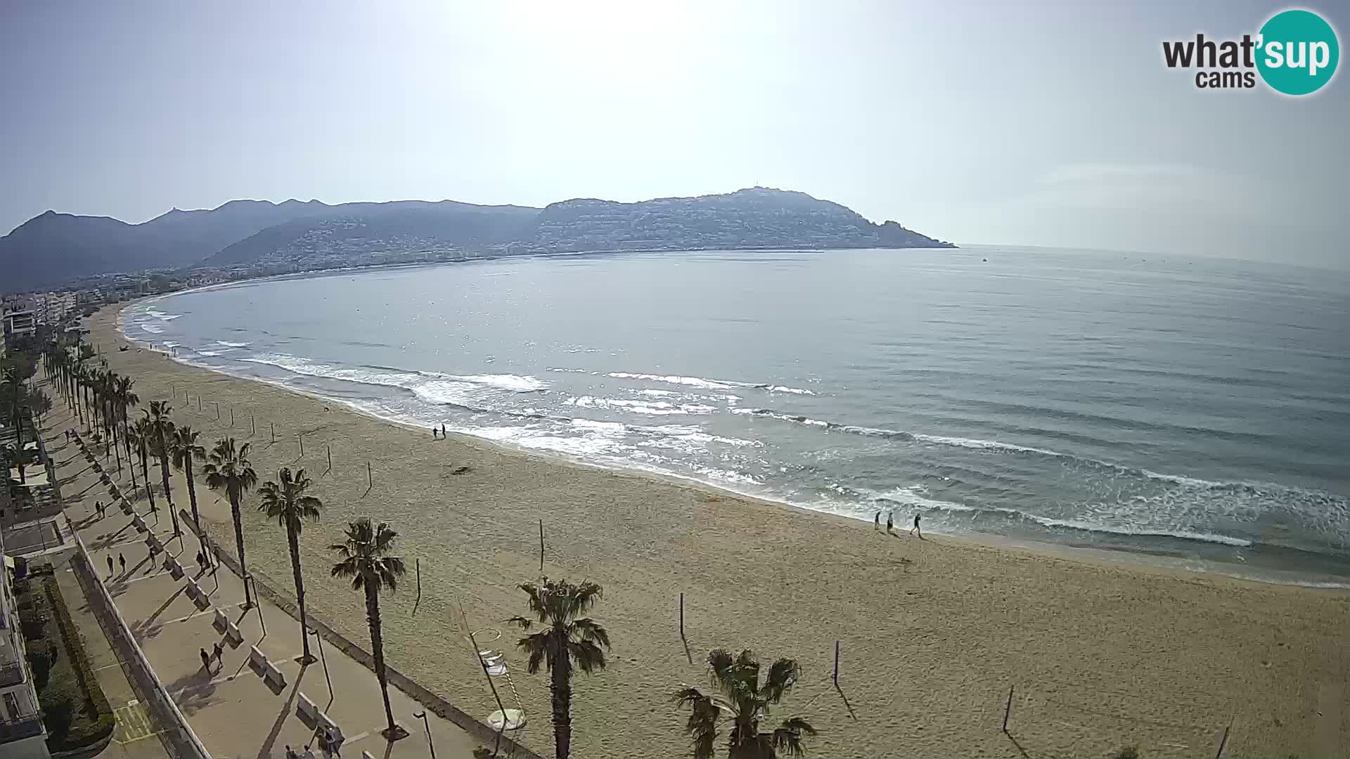 Live Roses Webcam Costa Brava beach view from MonteCarlo Hotel