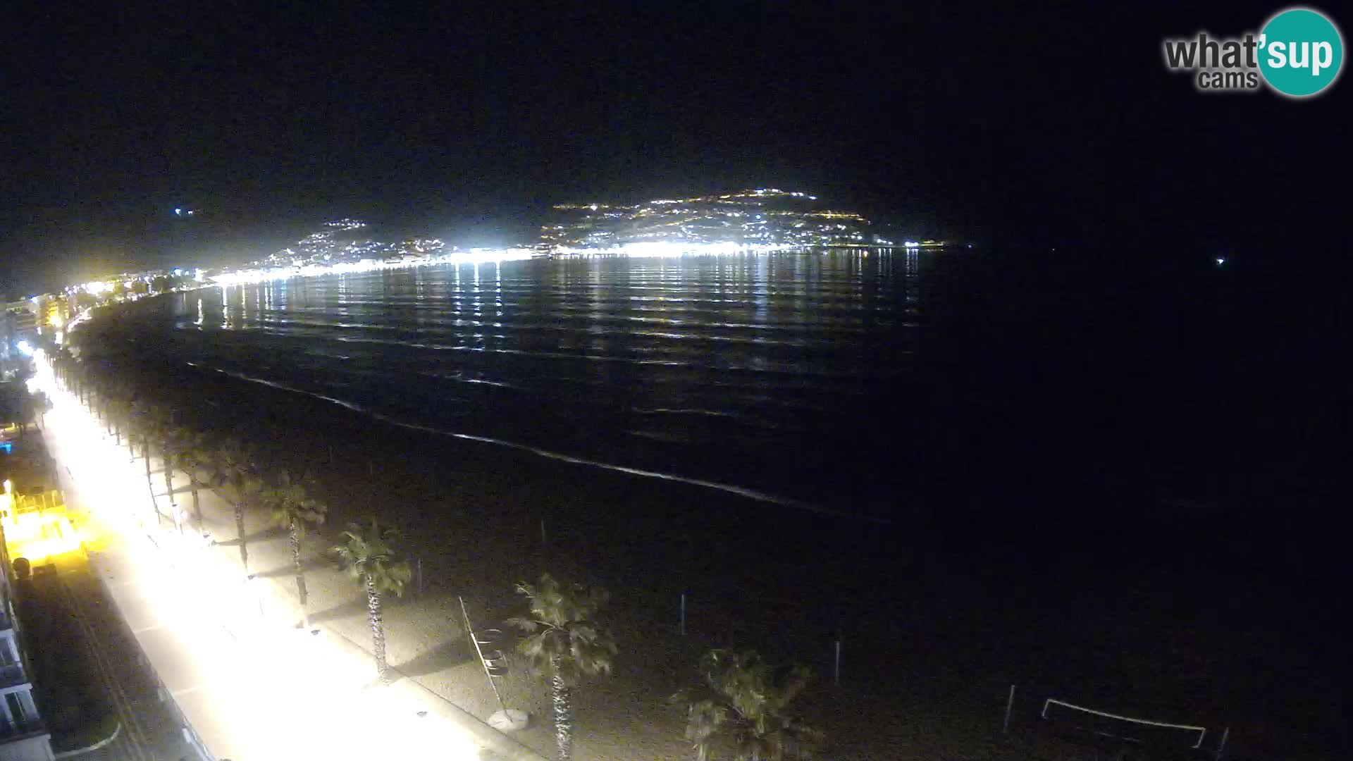 Live Roses Webcam Costa Brava beach view from MonteCarlo Hotel