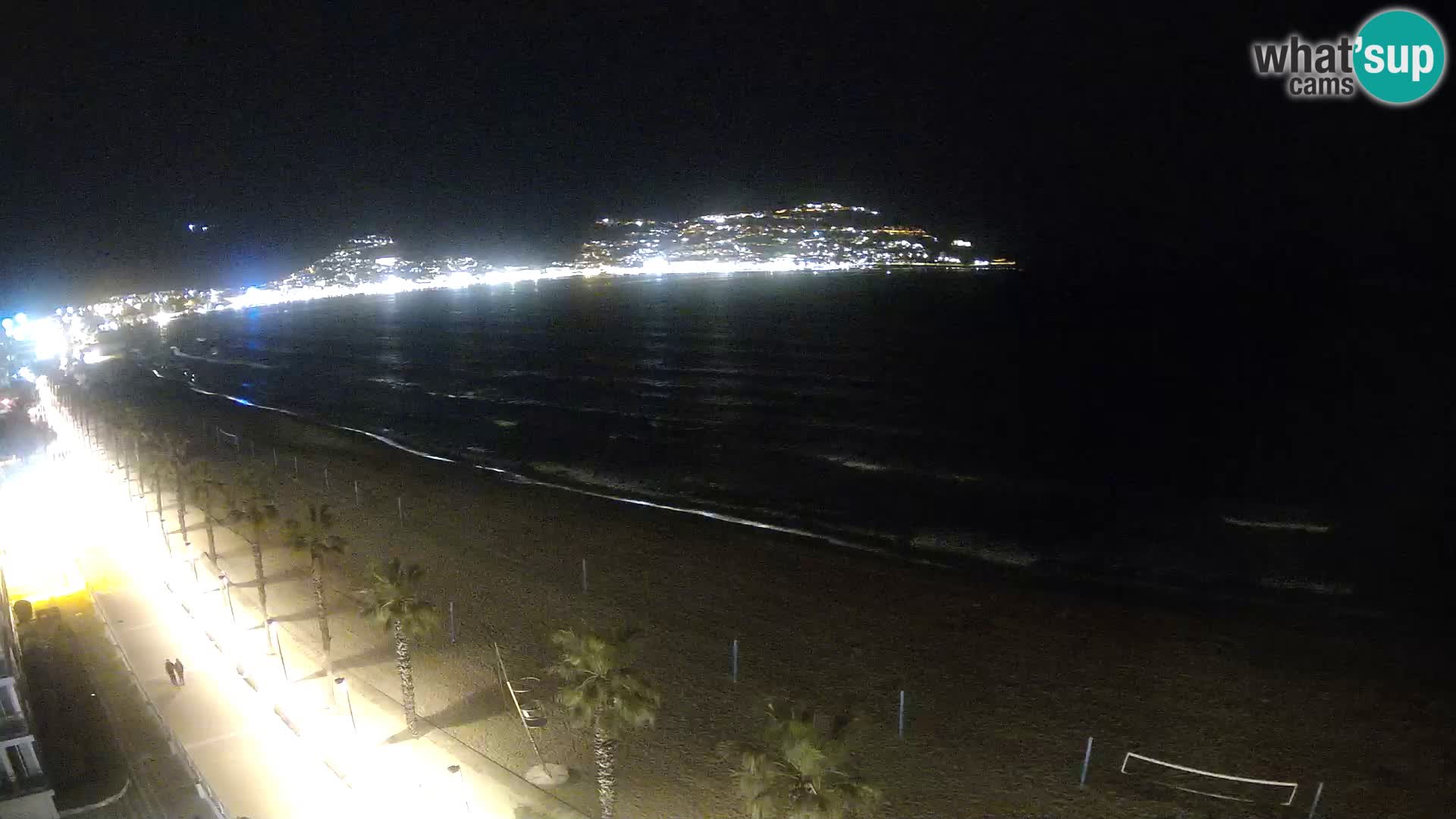 Live Roses Webcam Costa Brava beach view from MonteCarlo Hotel