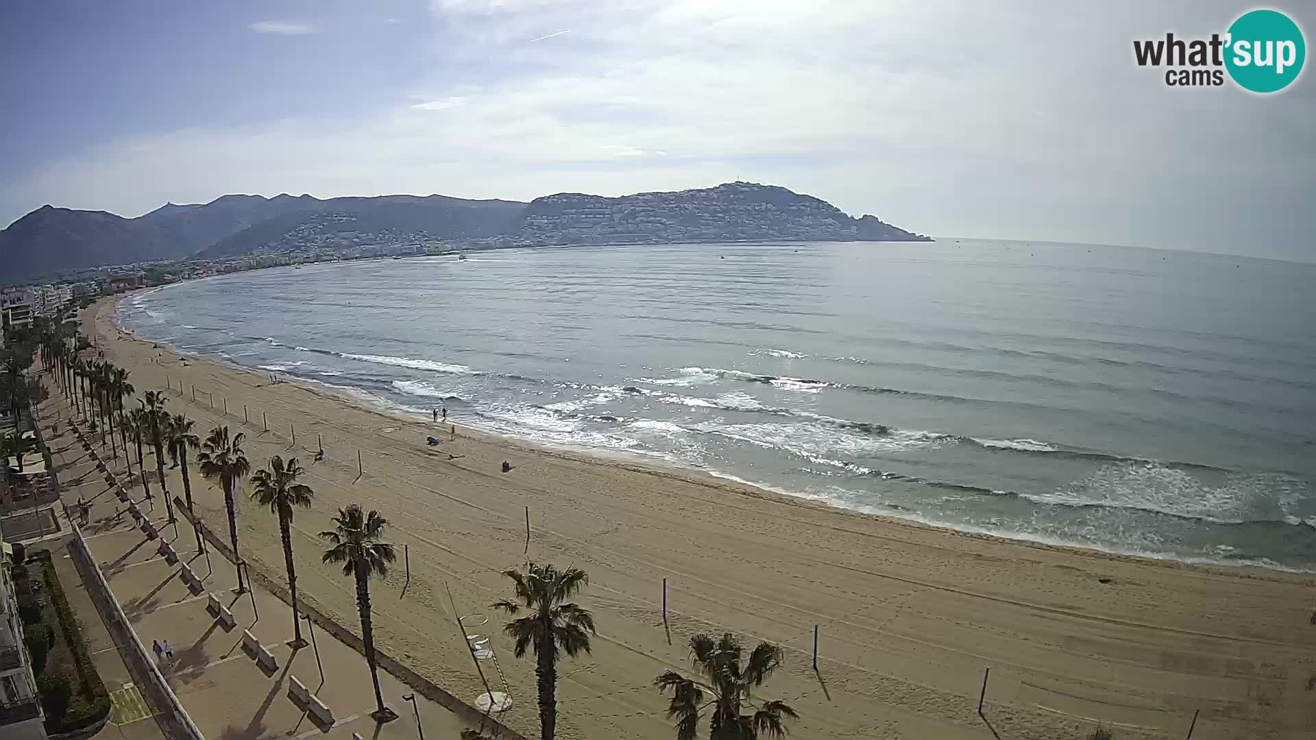 Live Roses Webcam Costa Brava beach view from MonteCarlo Hotel