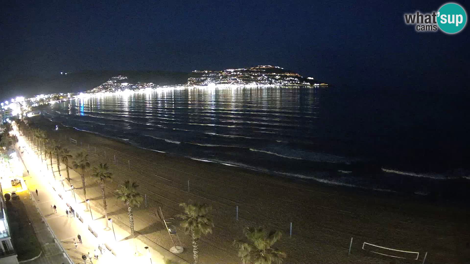 Live Roses Webcam Costa Brava beach view from MonteCarlo Hotel