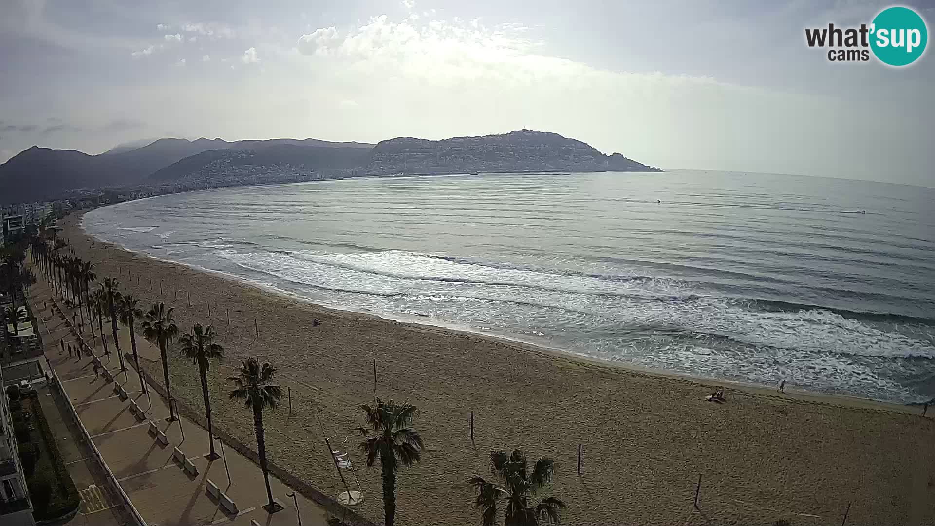 Live Roses Webcam Costa Brava beach view from MonteCarlo Hotel