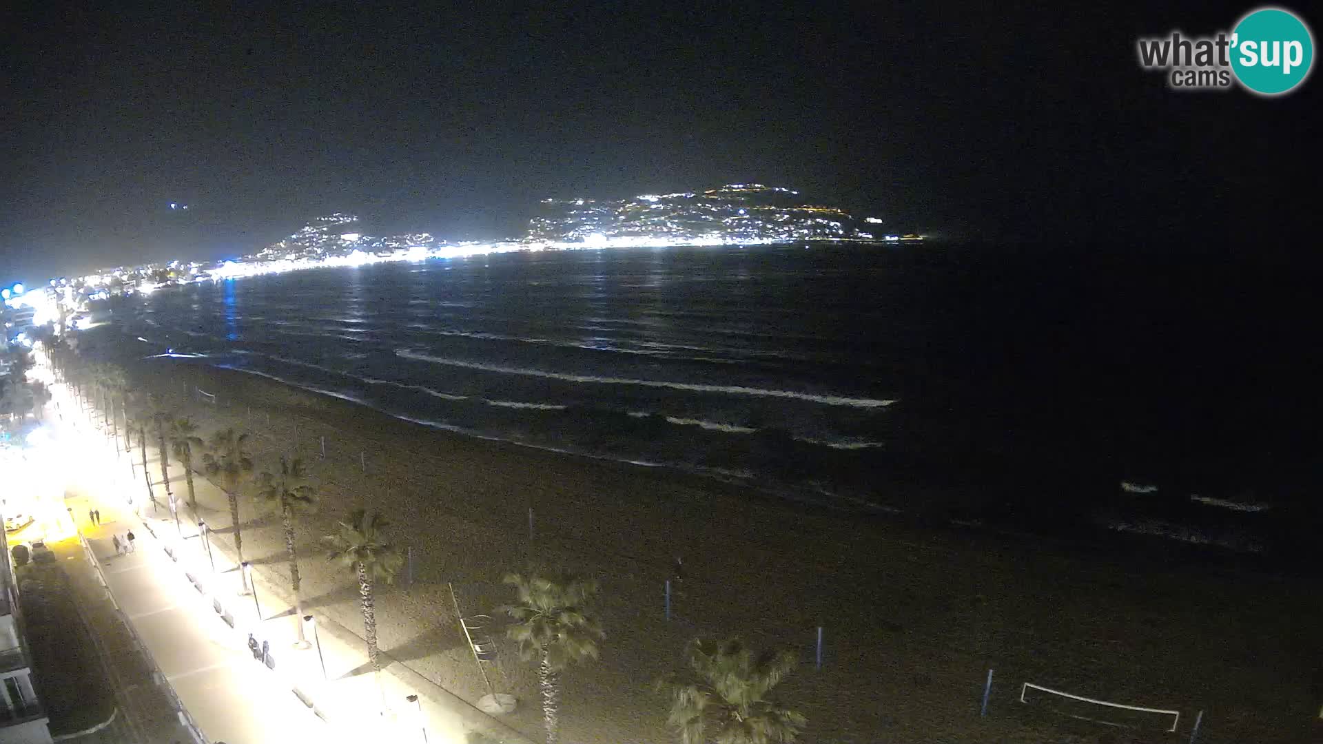 Live Roses Webcam Costa Brava beach view from MonteCarlo Hotel